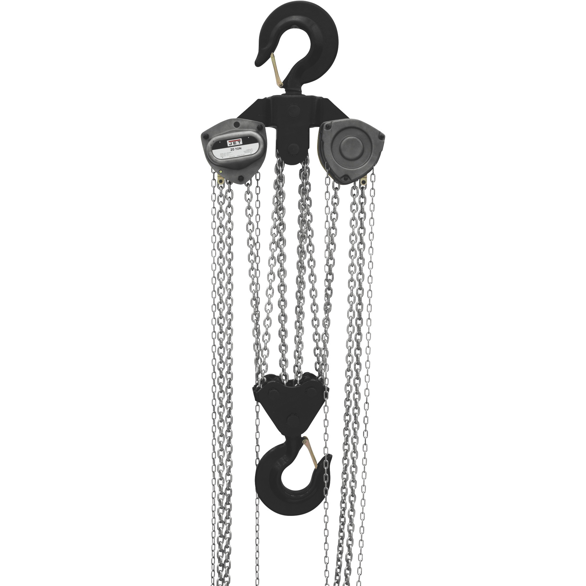 JET L100 Series Manual Chain Hoist, 20-Ton Lift Capacity, 15ft. Lift, Model# L100-2000-15