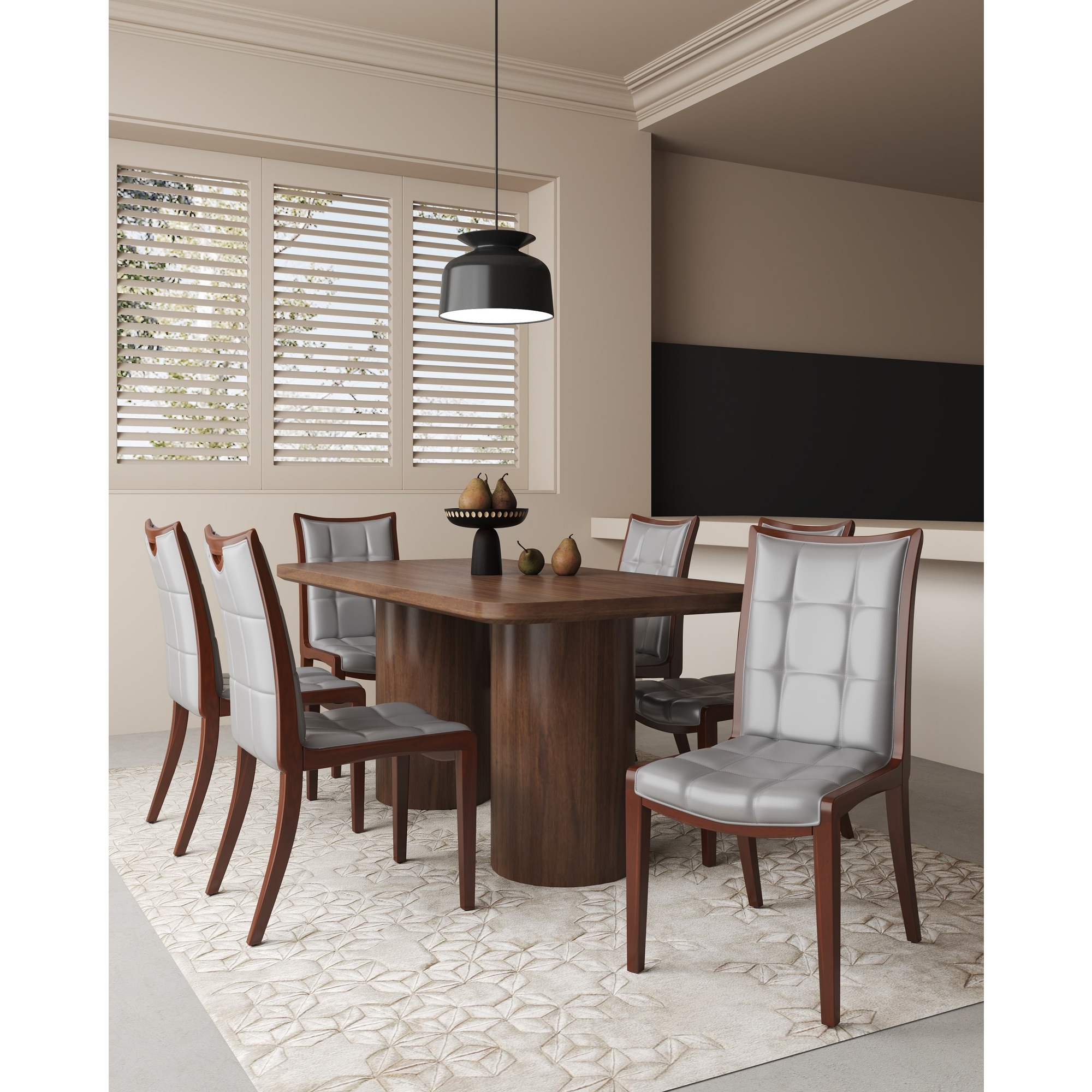 Manhattan Comfort Executor Silver Faux Leather Chairs - Thumbnail 3