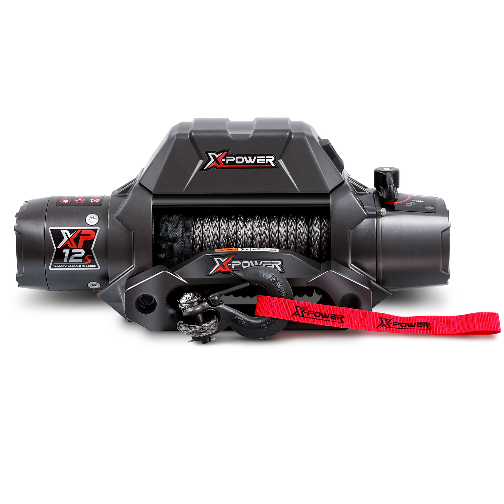 XPower Integrated Winch — 12,000 Lb. Capacity, Synthetic Rope, Aluminum Hawse Fairlead, Model# 10802002