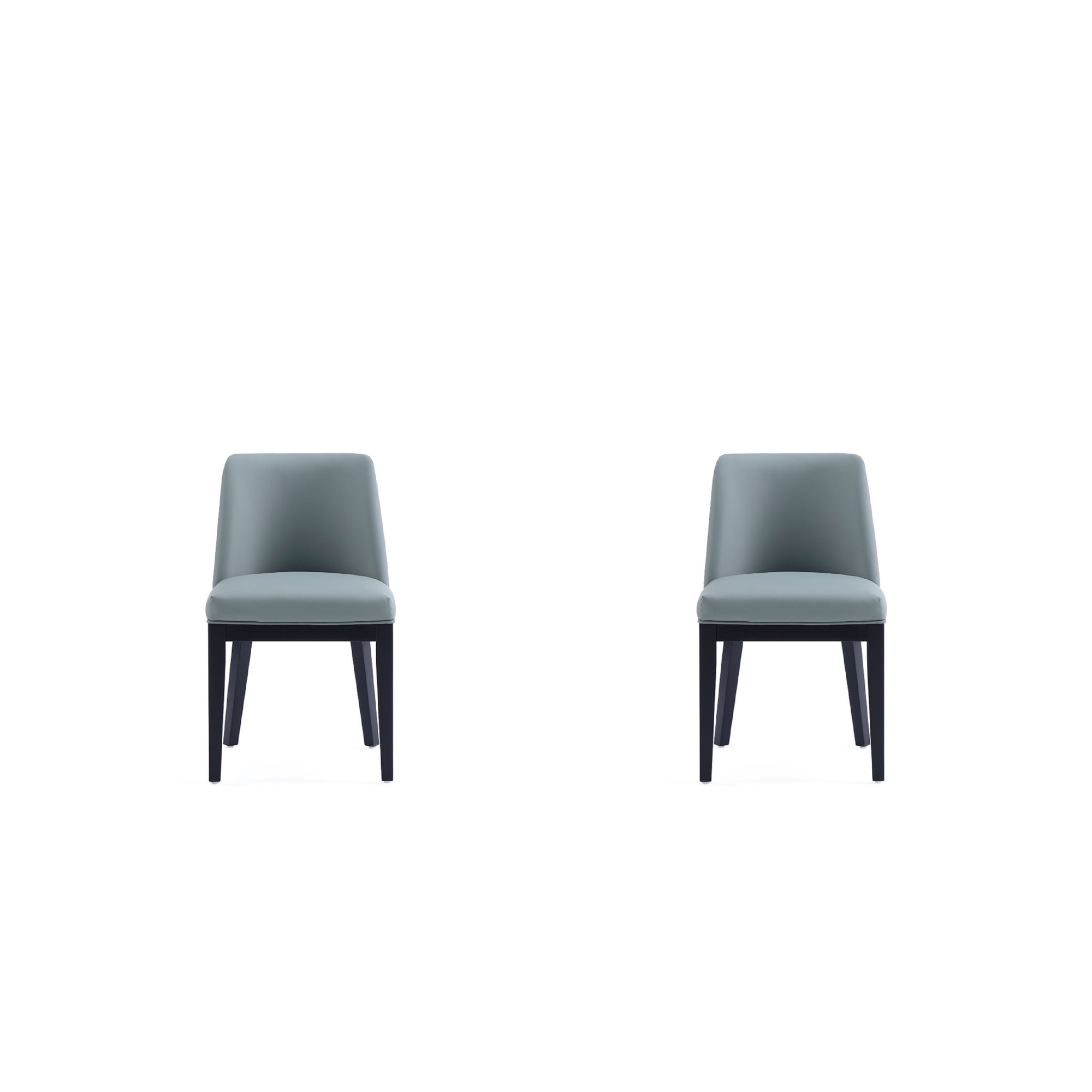 Manhattan Comfort, Gansevoort Modern Faux Leather Chair Pewter 2-Set, Primary Color Pewter, Included (qty.) 2 Model# DC051