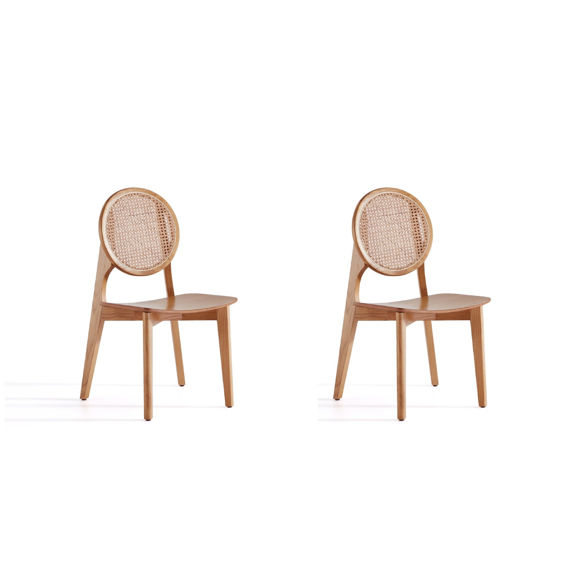 Manhattan Comfort, Versailles Round Chair in Nature Cane Set of 2 Primary Color Natural, Included (qty.) 2 Model# DCCA11