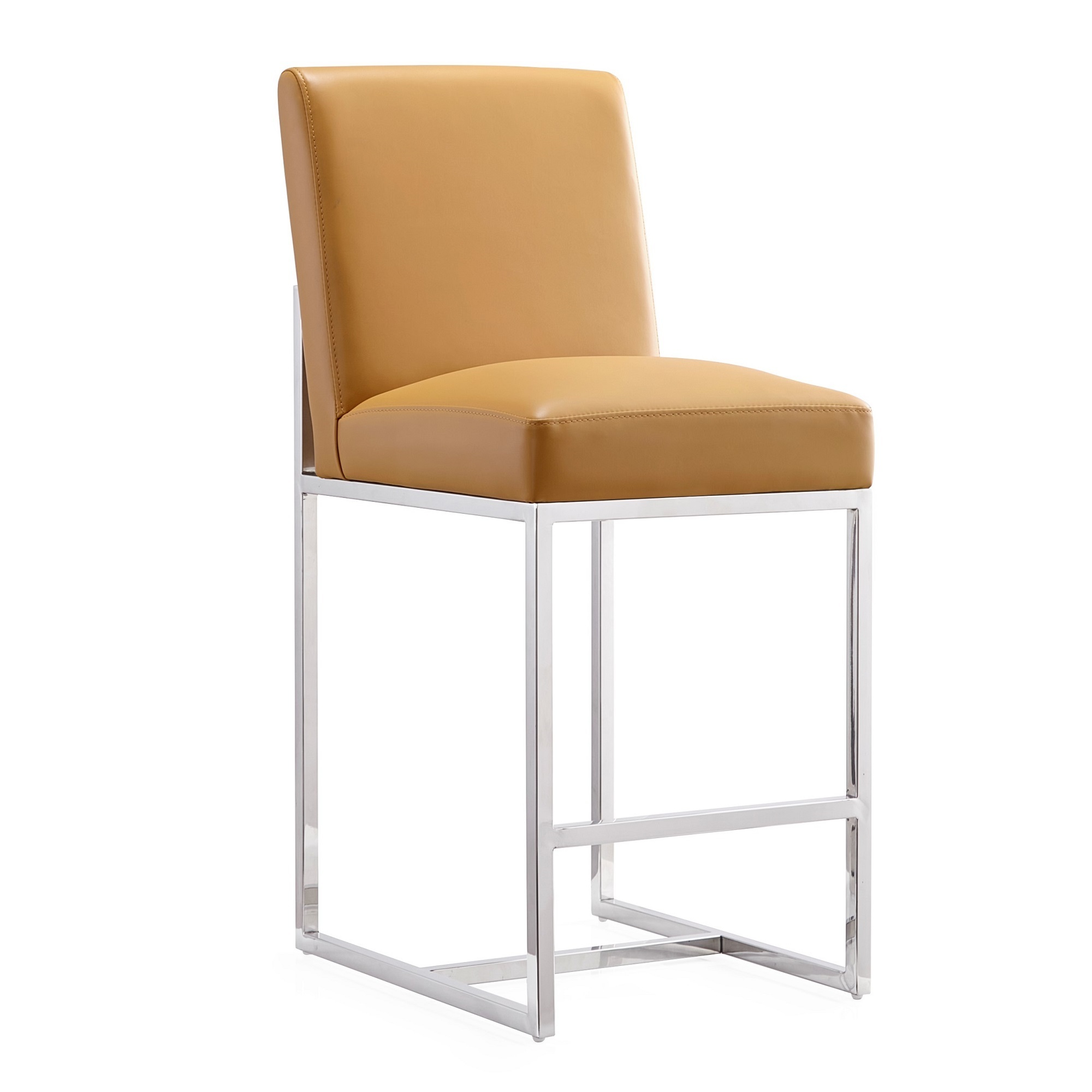 Manhattan Comfort, Element 37.2in. Camel Stainless Steel Stool, Primary Color Camel, Included (qty.) 1 Model# CS003