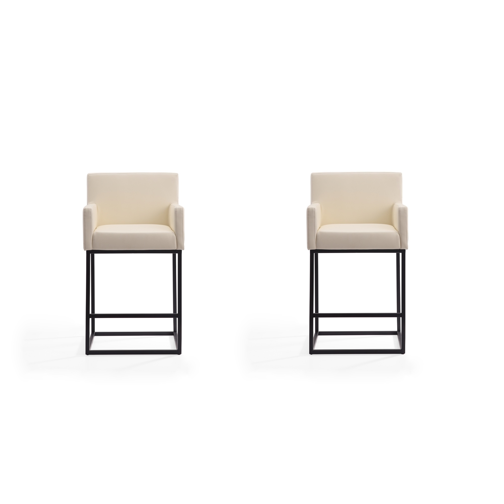 Manhattan Comfort, Ambassador 38in. Cream Metal Stool Set of 2 Primary Color Cream, Included (qty.) 2 Model# 2-CS010