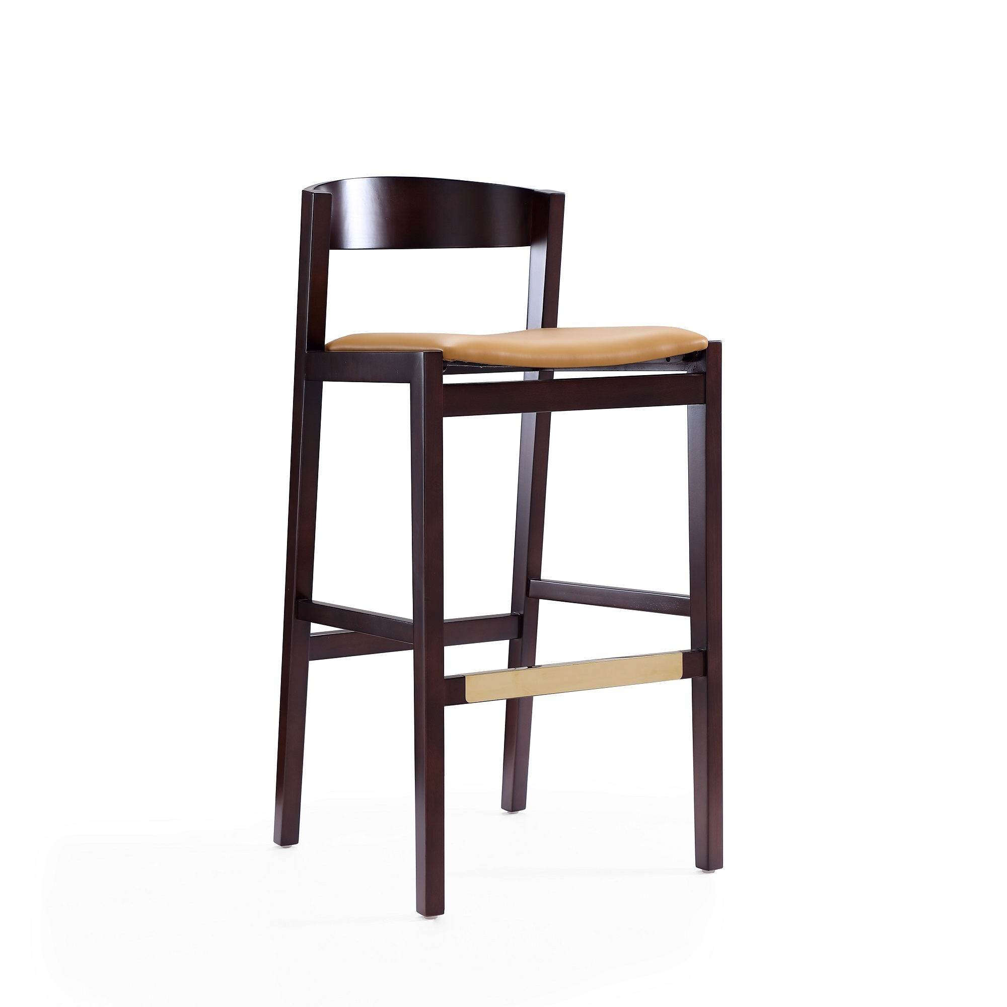 Manhattan Comfort, Klismos 40.75in. Camel Beech Wood Stool, Primary Color Camel, Included (qty.) 1 Model# BS014