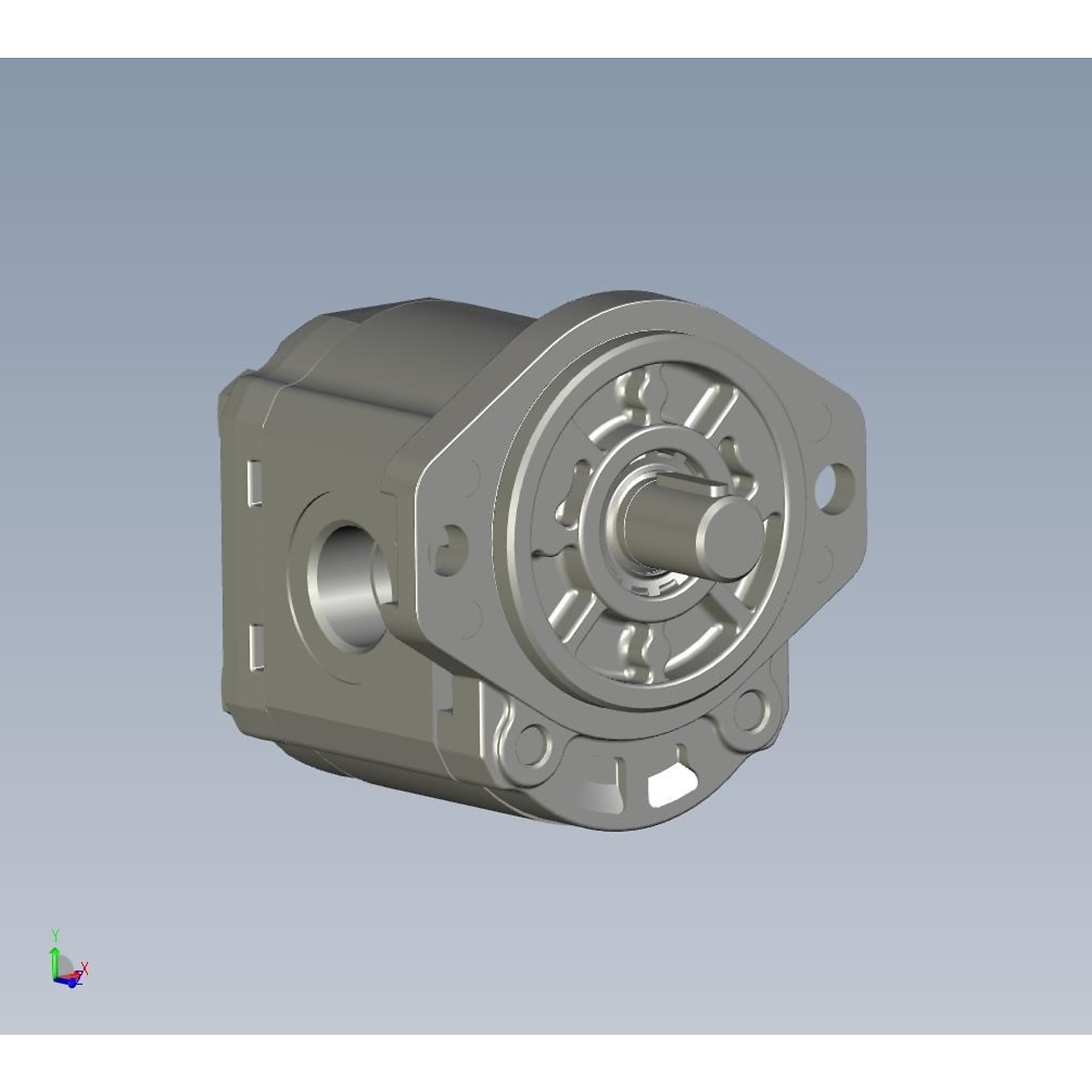 Concentric C800 Gear pump, 19cc, 3625psi, 3000 rpm, CW, 3/4in. shaft, Max. PSI 3625 Max. RPM 3000 Max. Flow Rate 9.4 GPM, Model# CP09A1B190R03BA103N