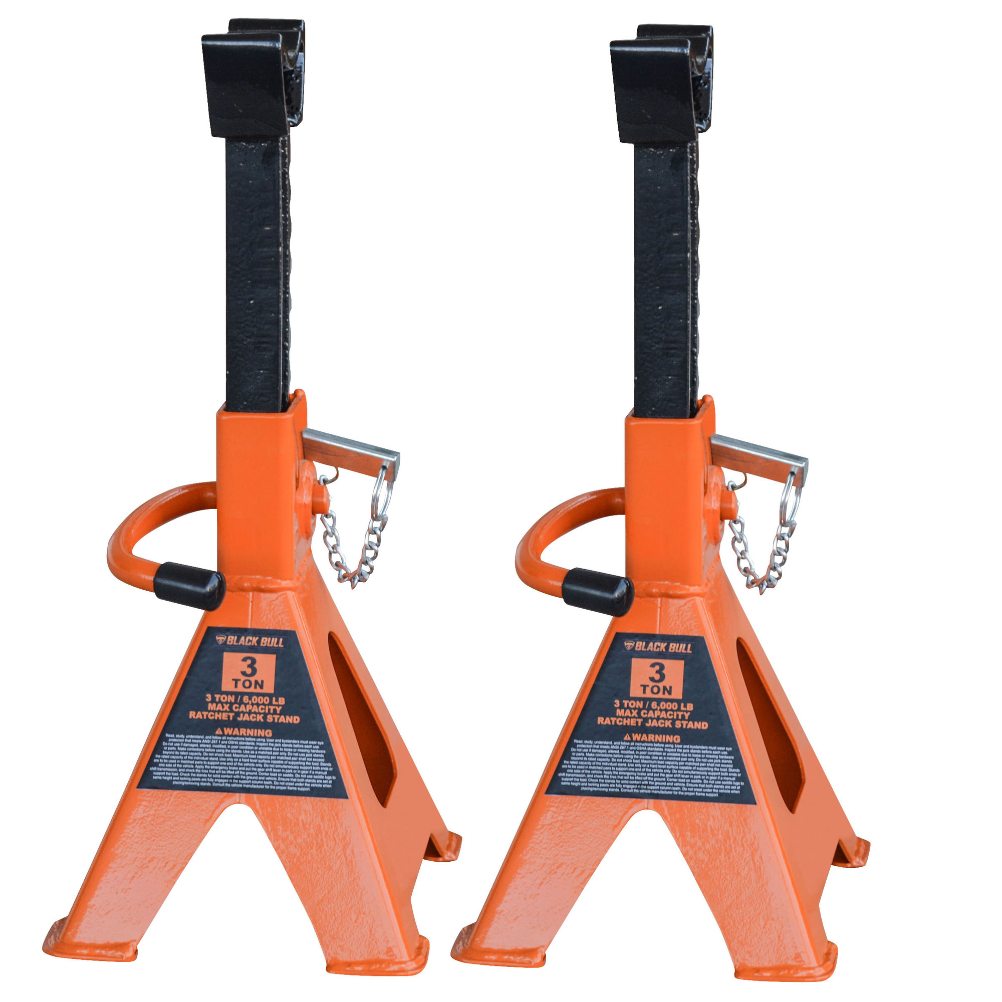 Buffalo Tools, 3 Ton Jack Stand Set (2pk), Lift Capacity 3 Tons, Max. Lift Height 16 in, Min. Lift Height 11.25 in, Model# JS3SET