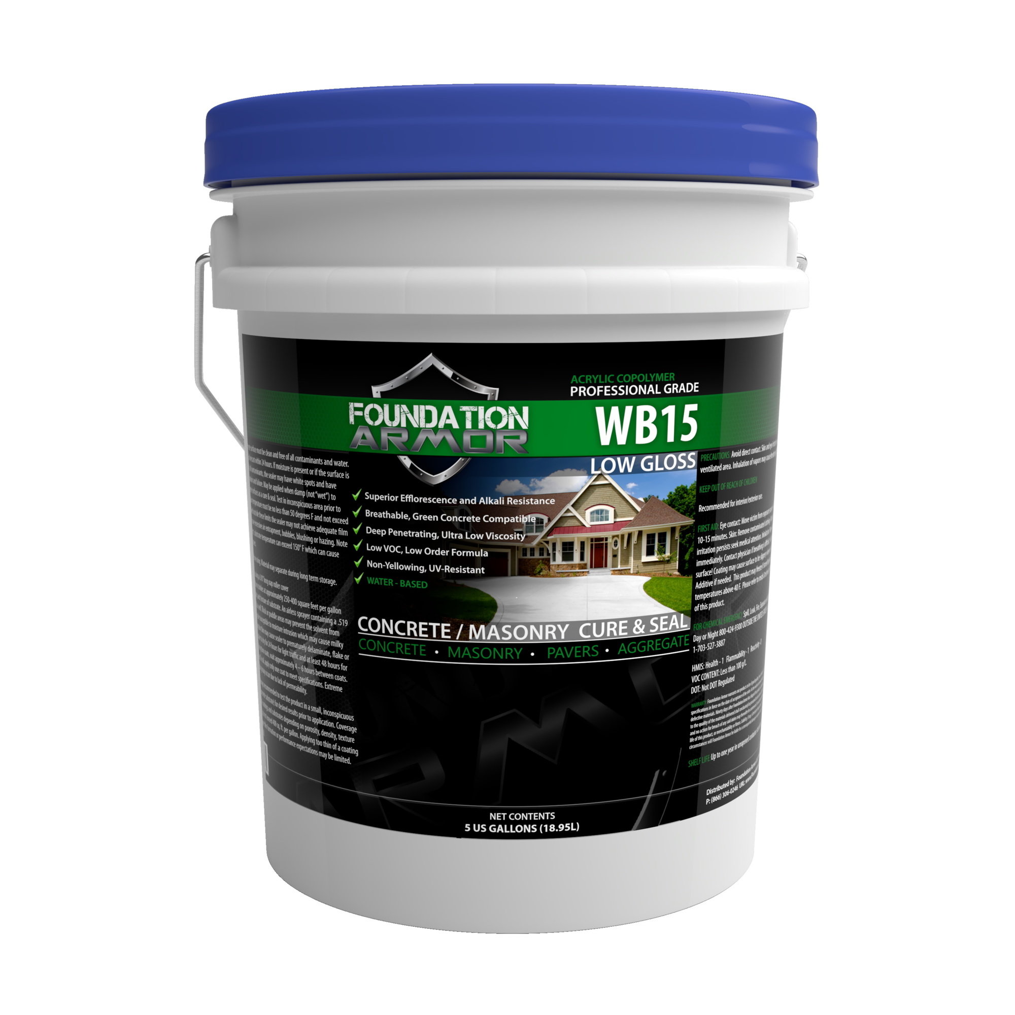 Foundation Armor, Low Gloss Water Based Acrylic Concrete Sealer ...