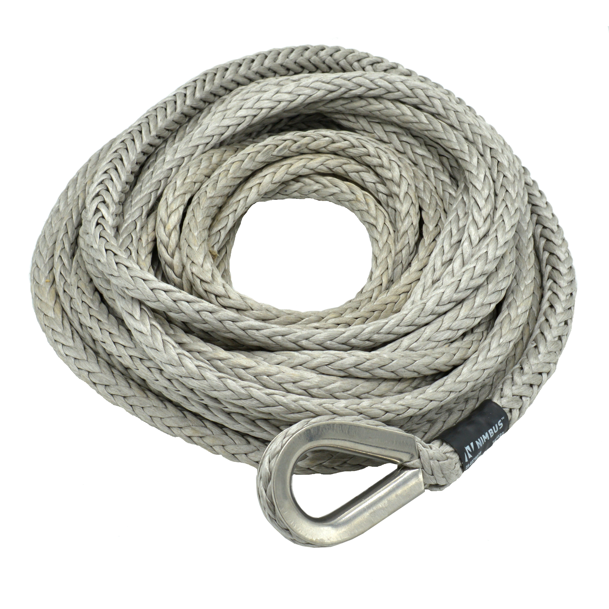 Nimbus, Synthetic Winch Line w/Thimble, Max. Capacity 19800 lb, Length 100 ft, Diameter 3/8 in, Model# 25-0375100