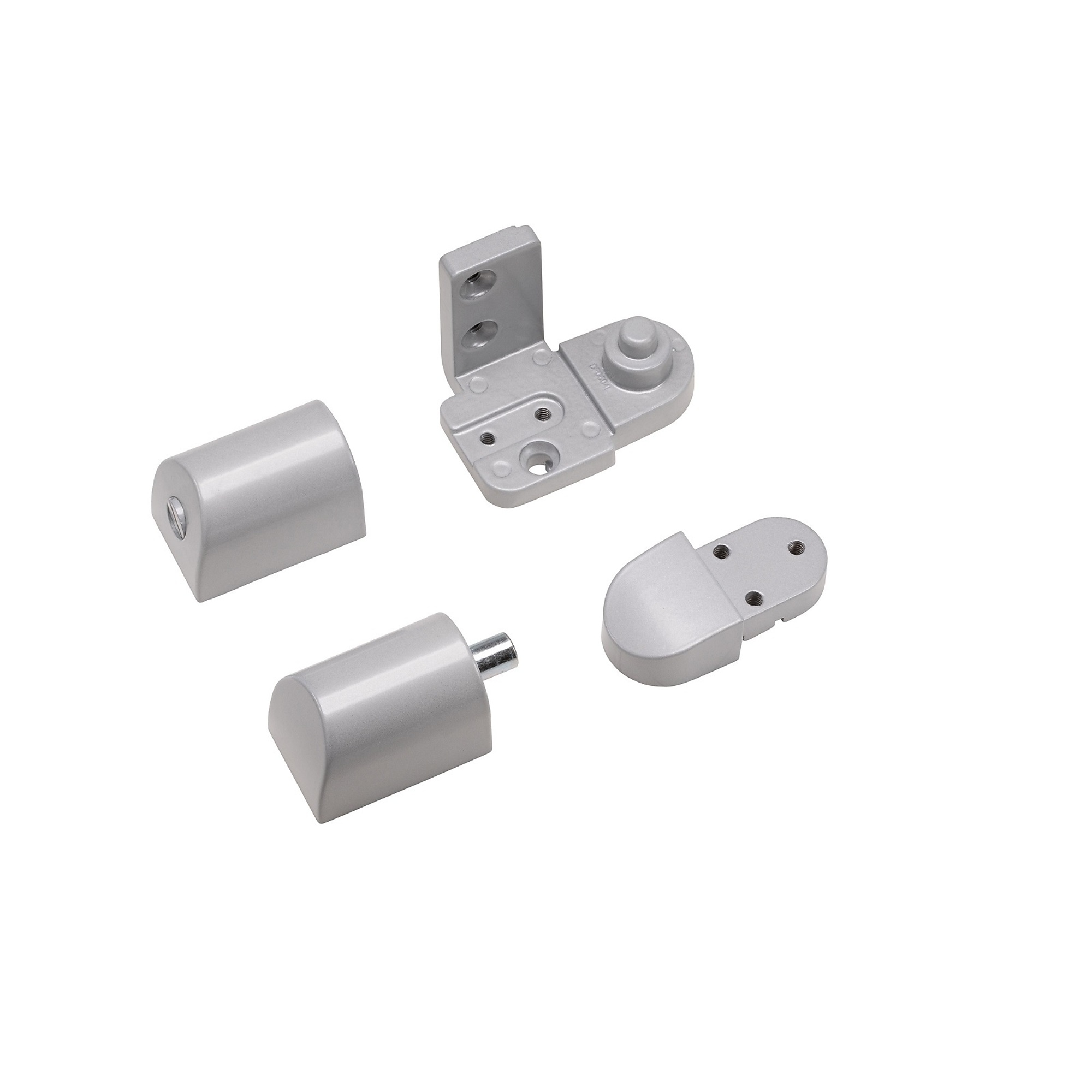 Global Door Controls YKK Style Aluminum Left Hand Offset Door Pivot Hinge Set — For Adams Rite Type Storefront Door, 125-Lb. Capacity, Model# TH1300-LH-AL