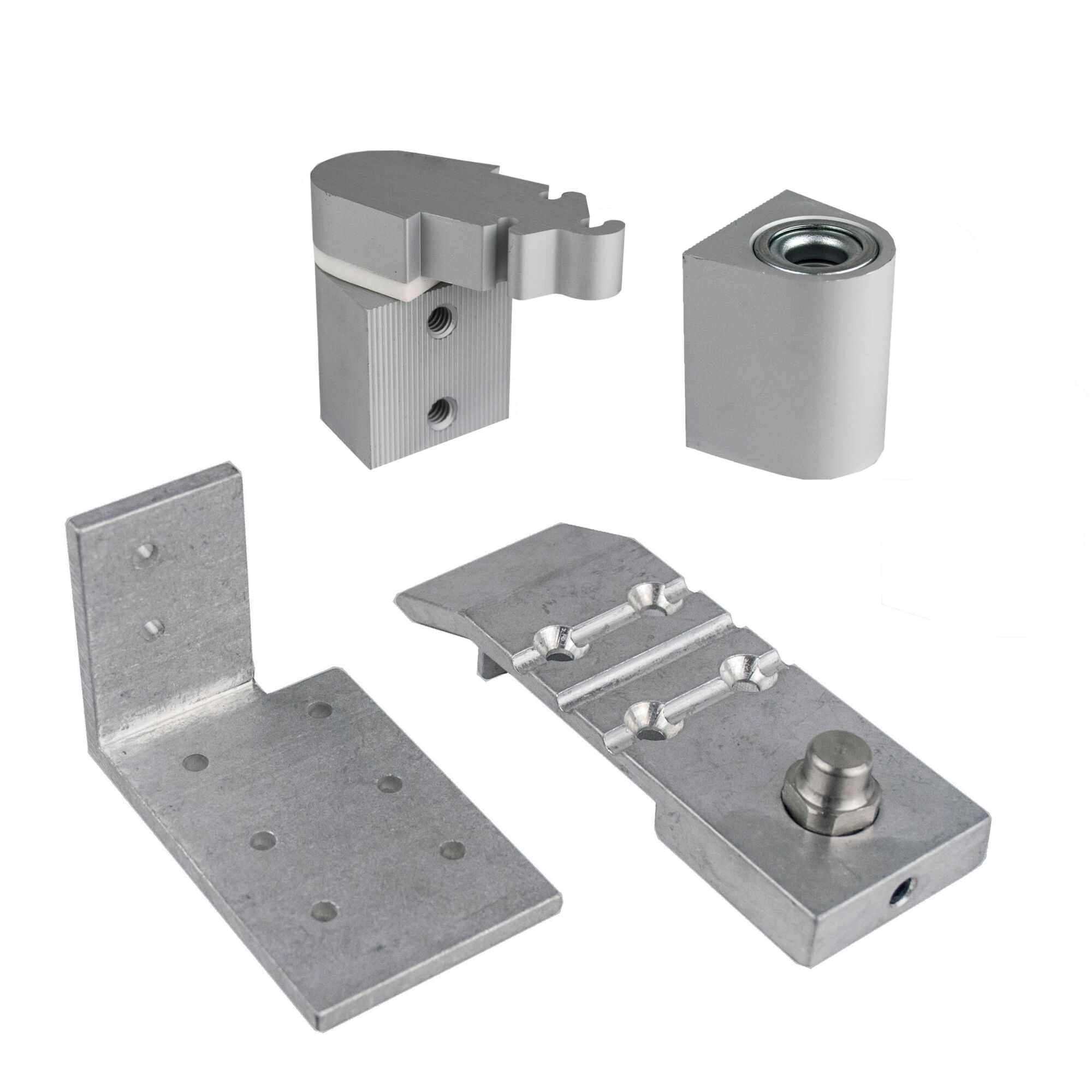Global Door Controls Aldora Style Offset Door Pivot Hinge Set — 3/4in. Aluminum, Right Hand, For Adams Rite Type Storefront Doors, Model# TH1116-RH-AL