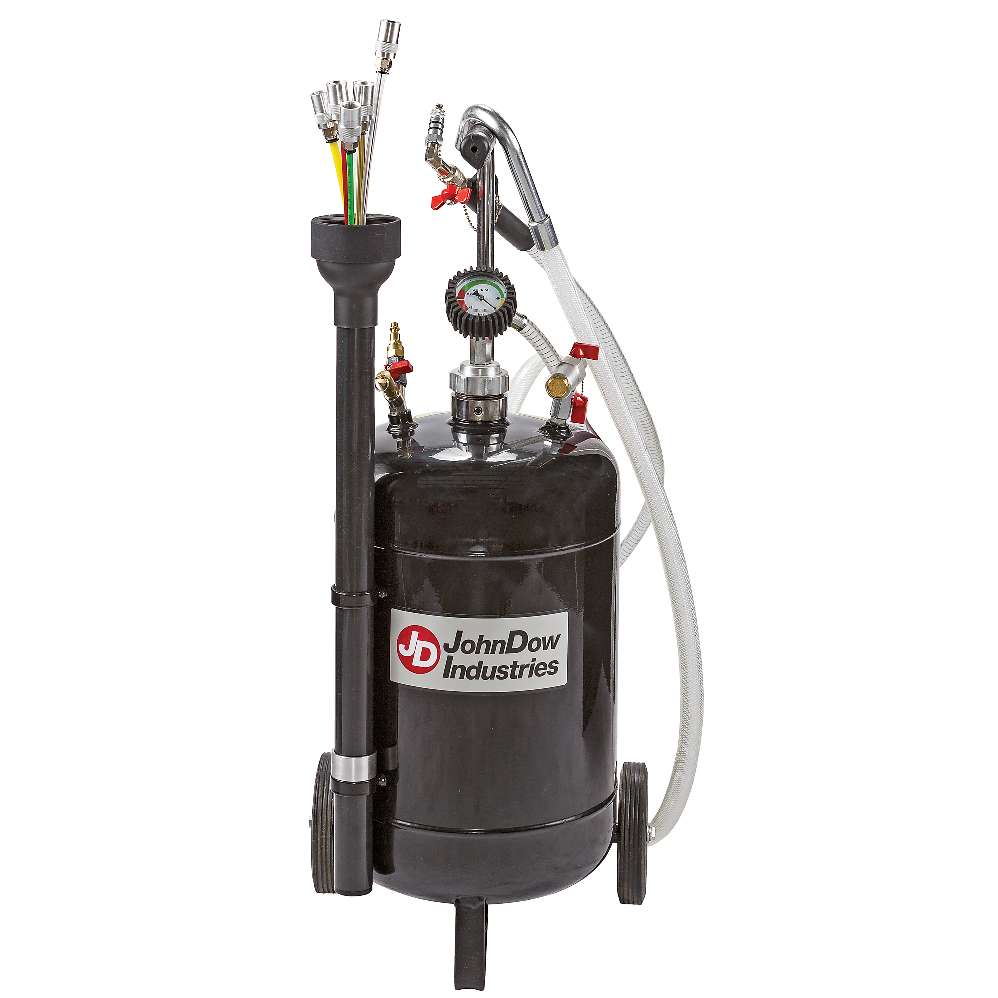JohnDow Industries, 6 Gallon Fluid Extractor, Tank Capacity 6 Gal, Max. PSI 115 Model# JDI-6EV