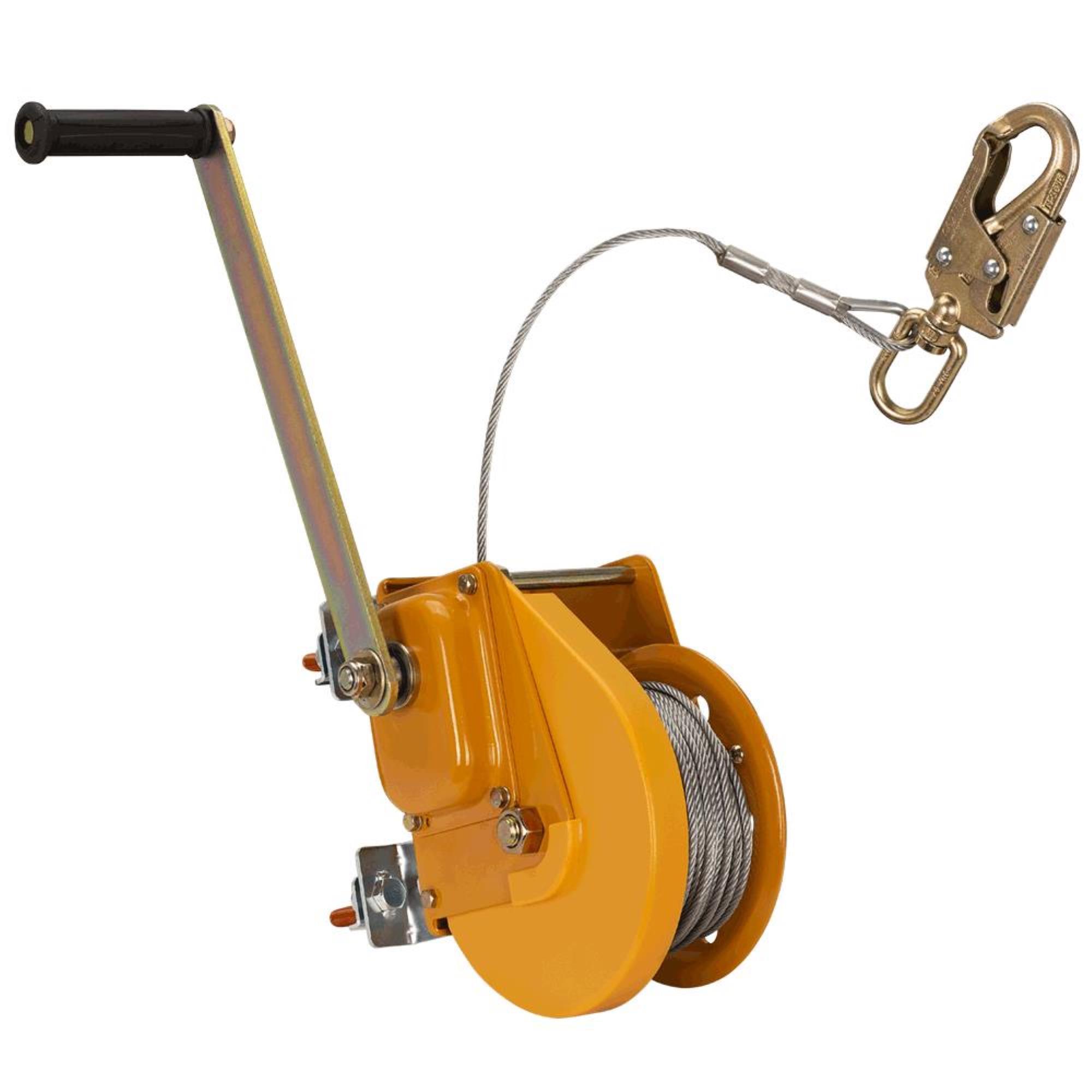 PeakWorks® - 65' (20 m) Man Winch with 3/16'' (5 mm) Cable and Swivel Hook - Model # V845179065