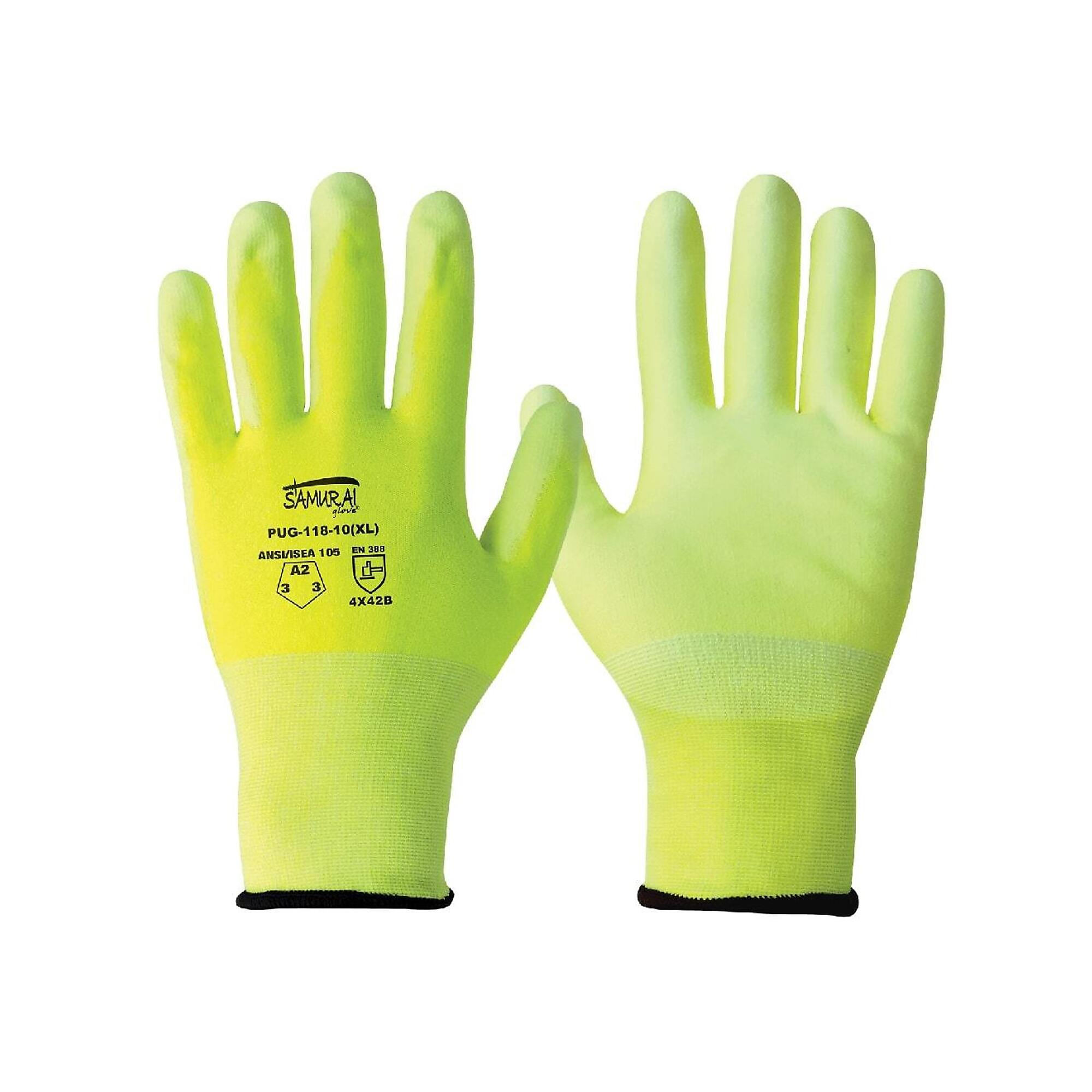 Level 4 Cut Resistant Gloves - Samurai Glove High-Visibility Gloves