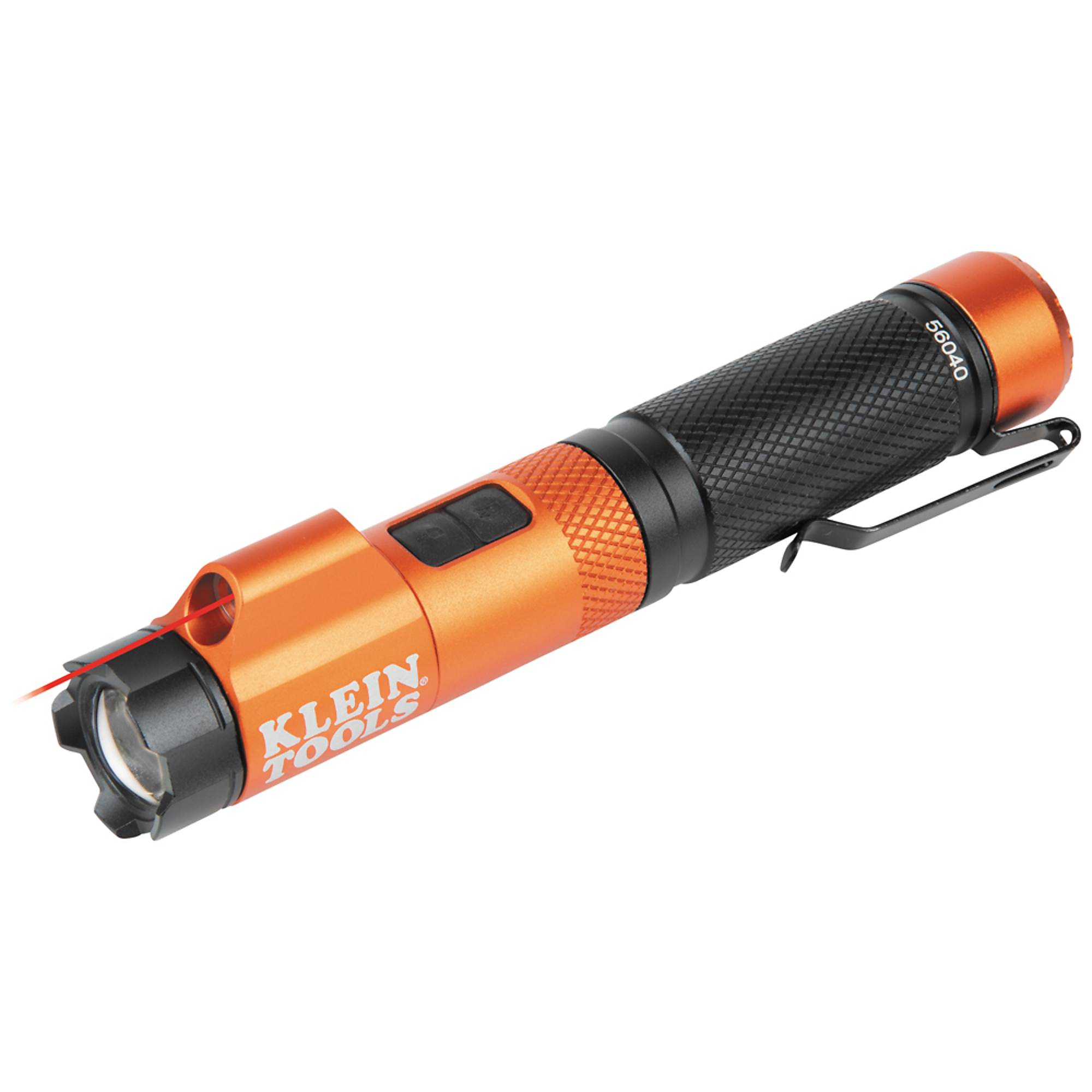 Klein Tools, Rechargeable Focus Flashlight with Laser, Light Output 350 lumen, Light Bulb Type LED, Model# 56040