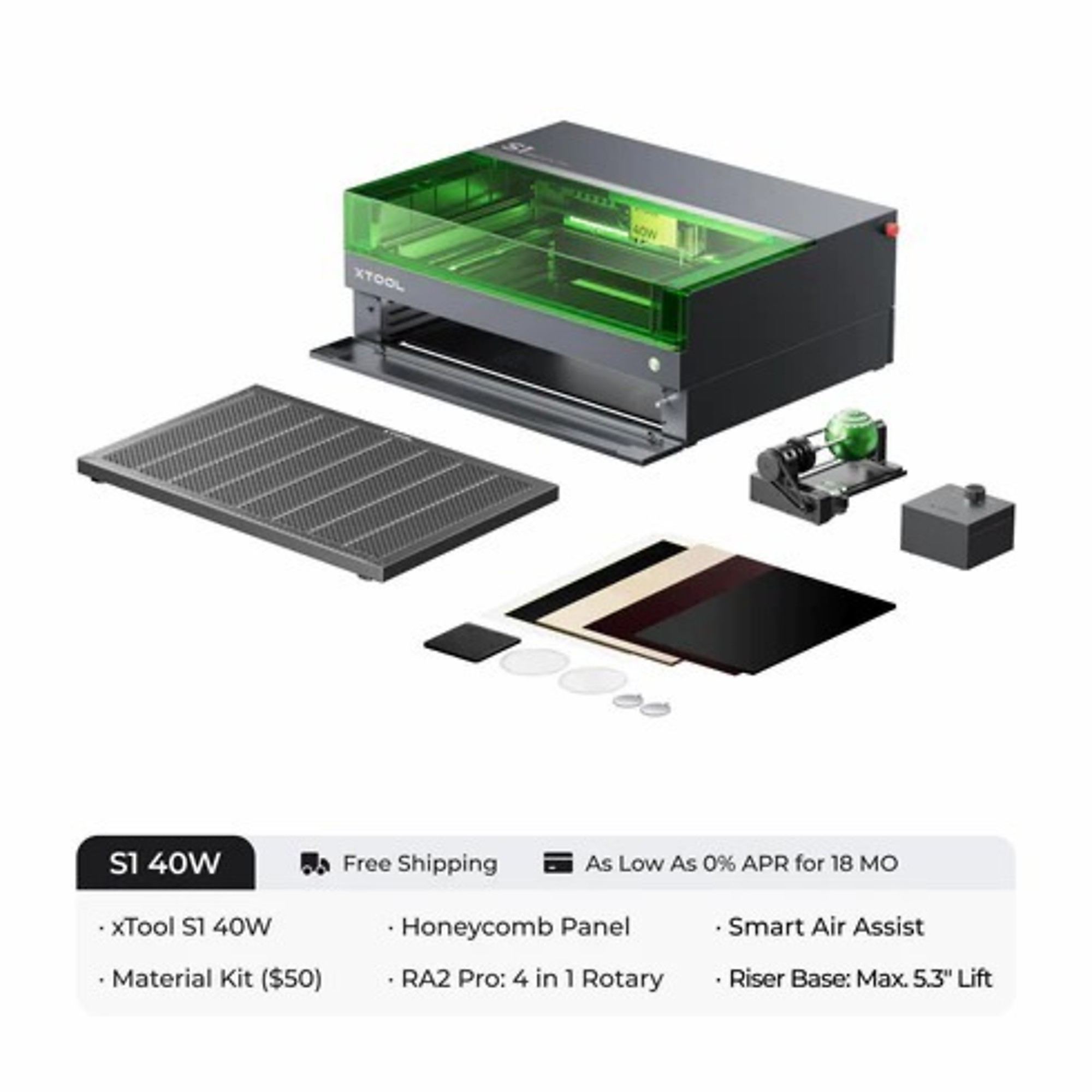 Buy xTool S1 40W with Air Assist and Honeycomb Online, Laser Engravers, XTool
