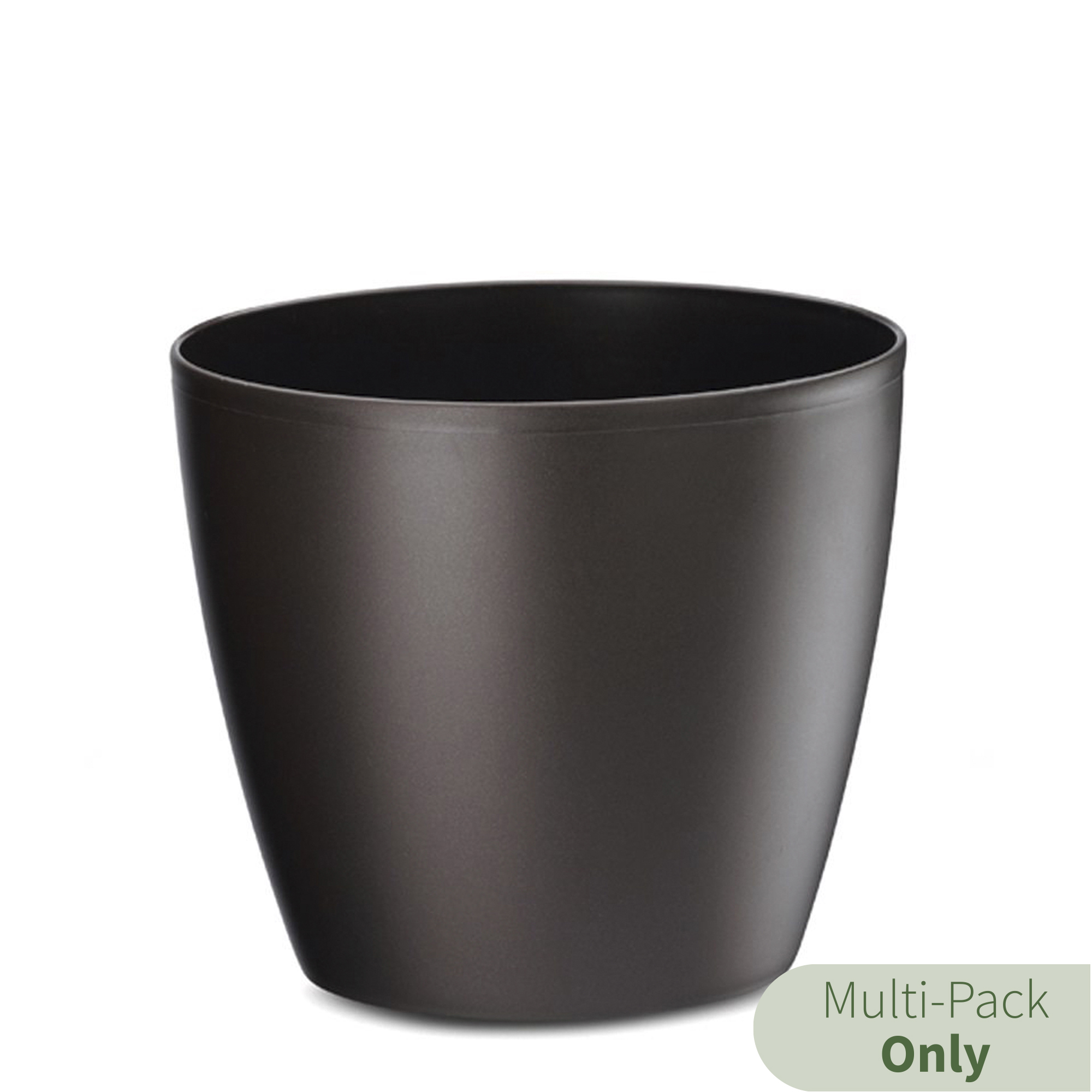 Crescent Brand, Eva 7.1ft.' Indoor Modern Pot (Fudge) Case of 6 Container Length 7.1 in, Container Width 7.1 in, Material Molded Plastic, Model# AZ010772C