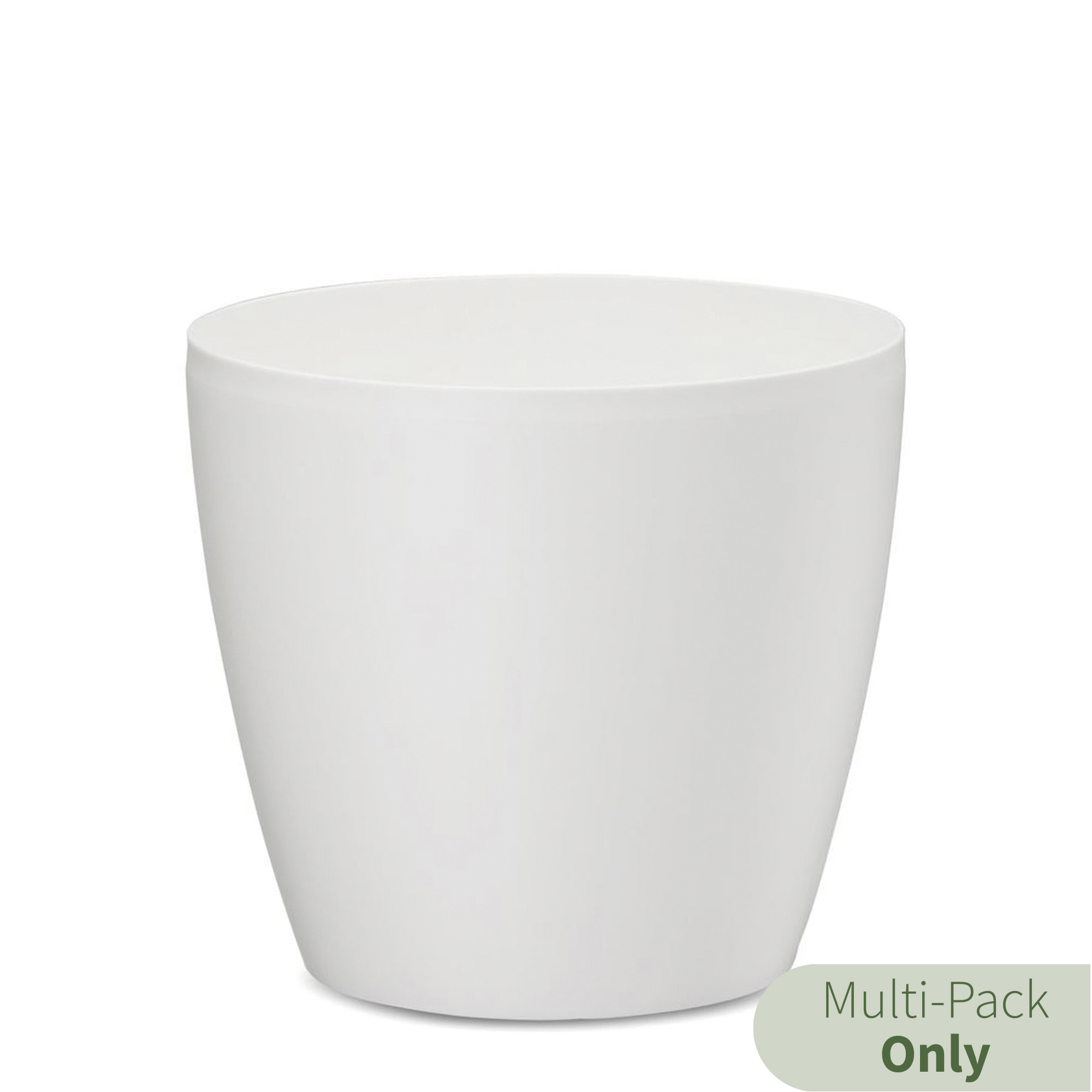 Crescent Brand, Eva 9.4ft.' Indoor Modern Pot (White) Case of 4 Container Length 9.4 in, Container Width 9.4 in, Material Molded Plastic, Model# AZ011000C