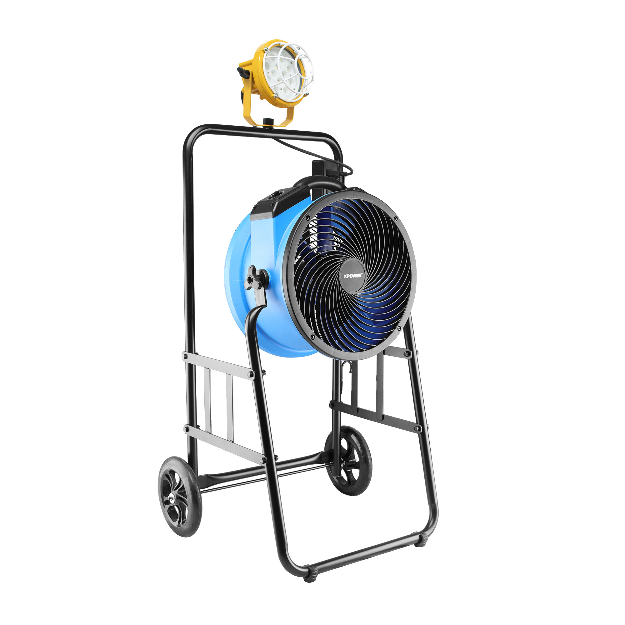 XPOWER, 14in. Dock Fan W/Timer,Mobile Trolley,light- Blue, Fan Type Dock, Fan Diameter 14 in, Air Delivery 2100 cfm, Model# FA-300K6-Blue