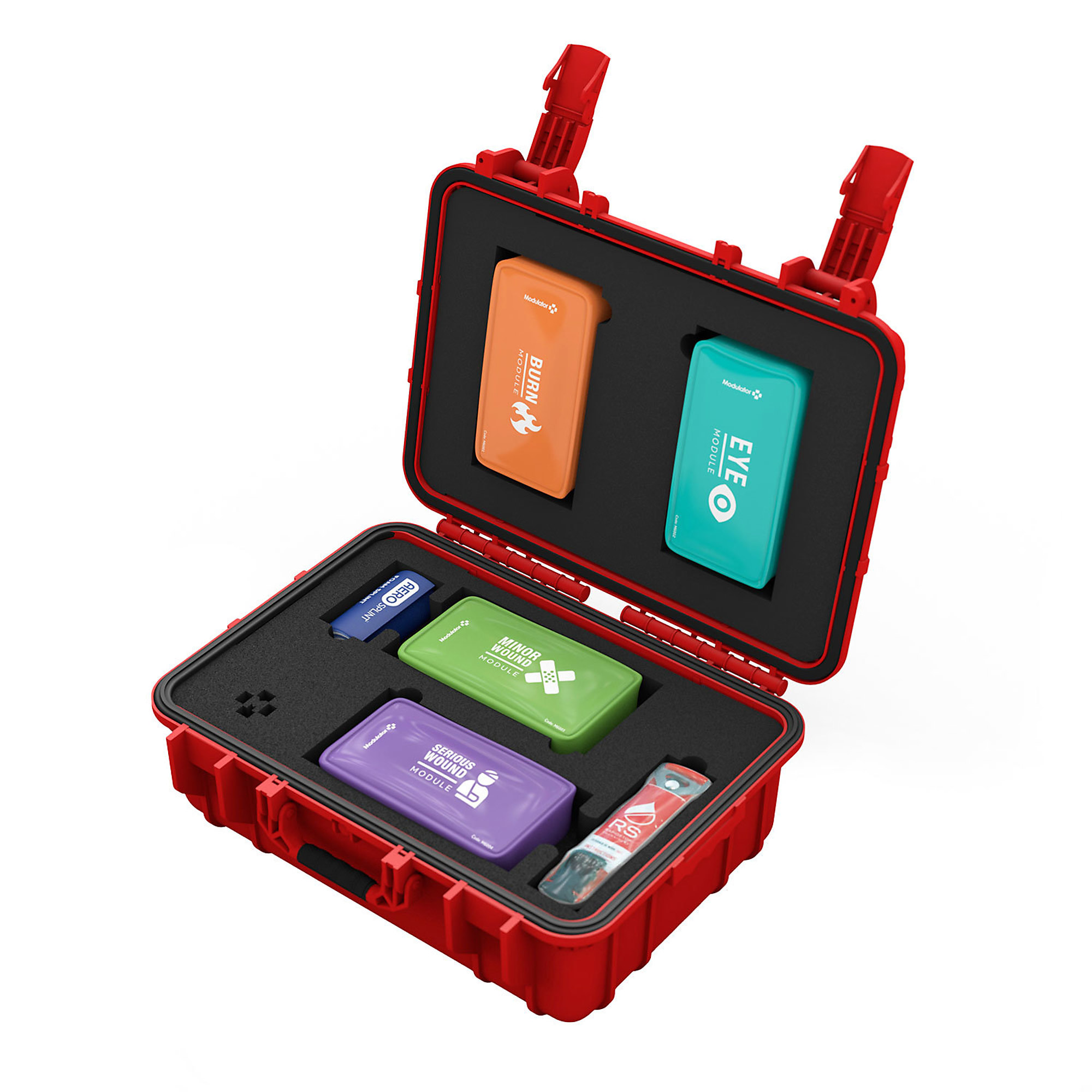 Modulator Trauma Kit Rugged Hard Case, Class B, ANSI Compliant, Aero Healthcare Model# M610