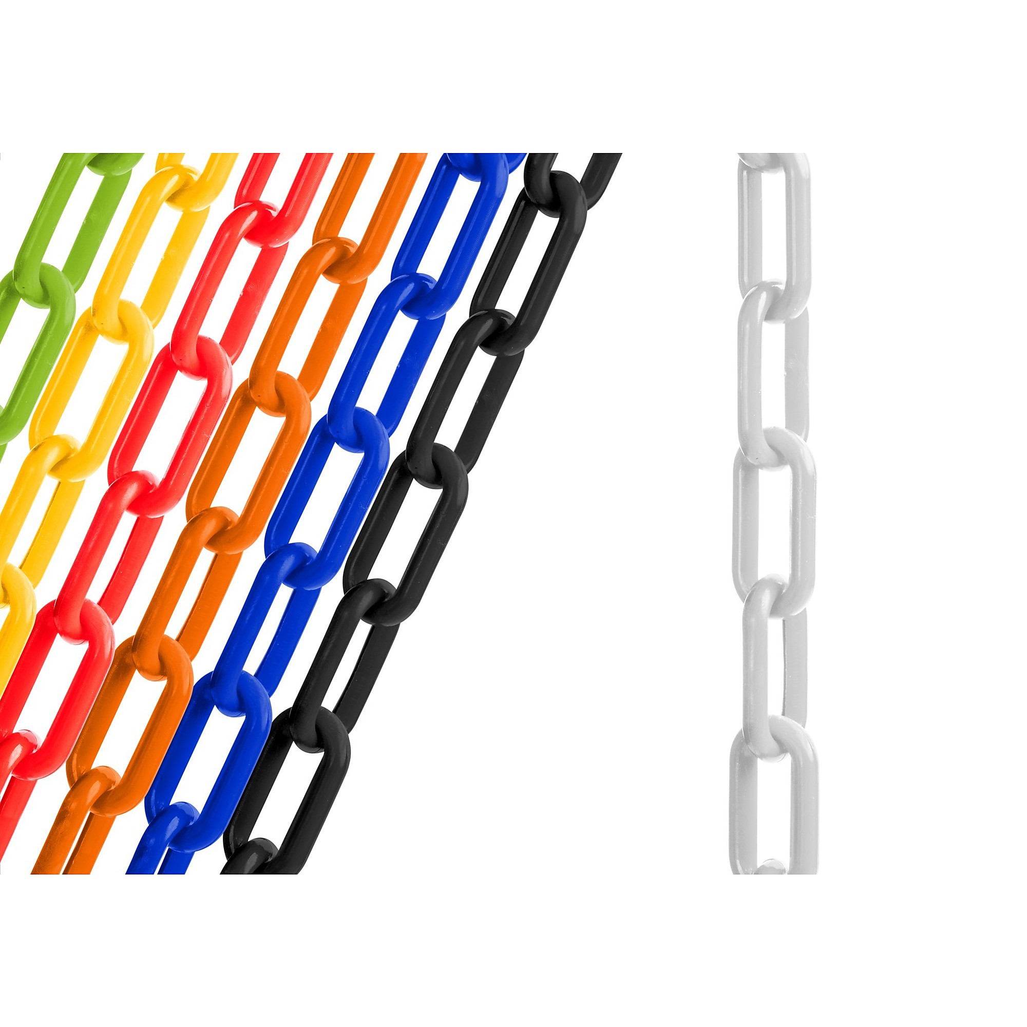 US Weight, 2in. Plastic Chain - White - 50ft. box, Model# U2350WHT