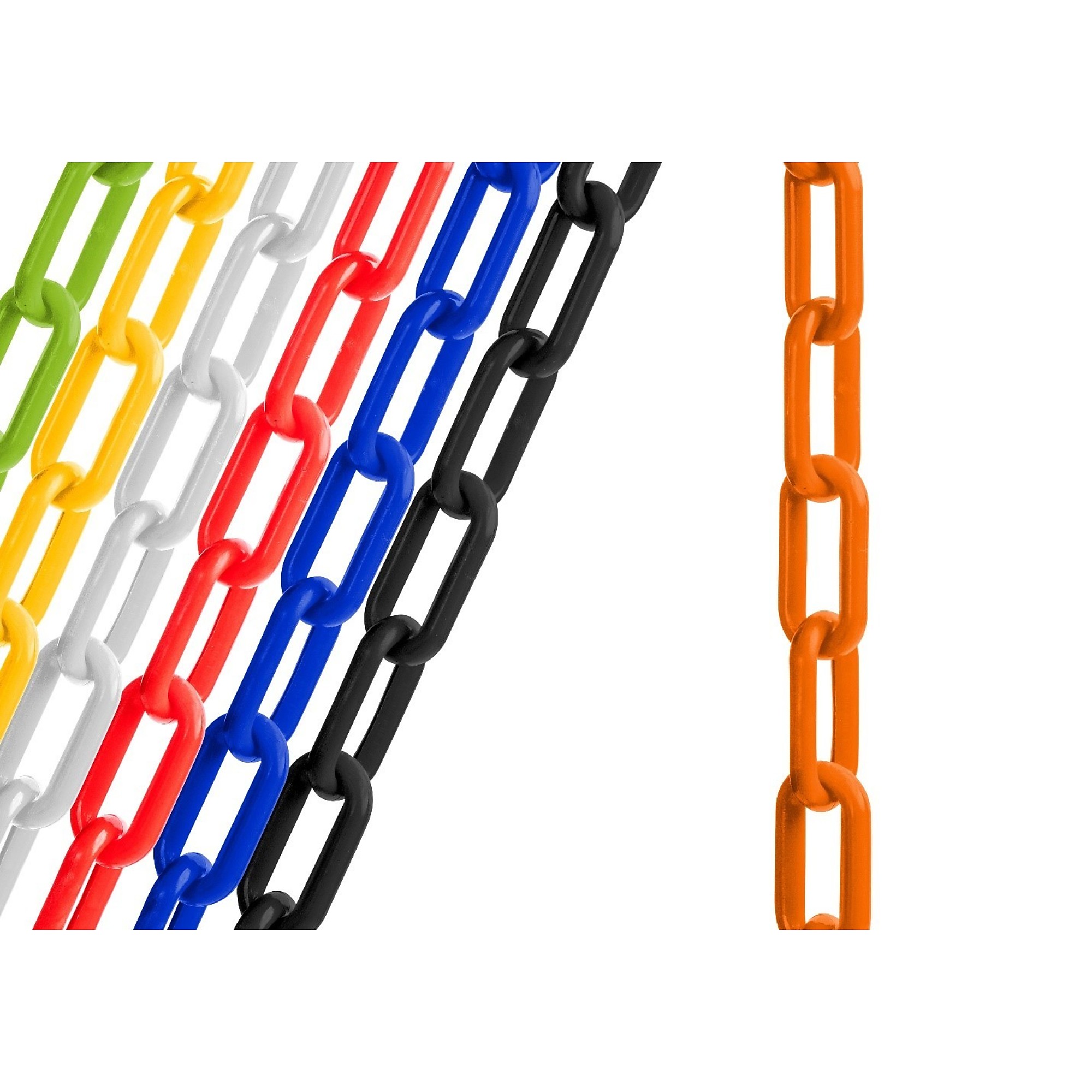 US Weight, 2in. Plastic Chain - Orange - 50ft. box, Model# U2350ORG
