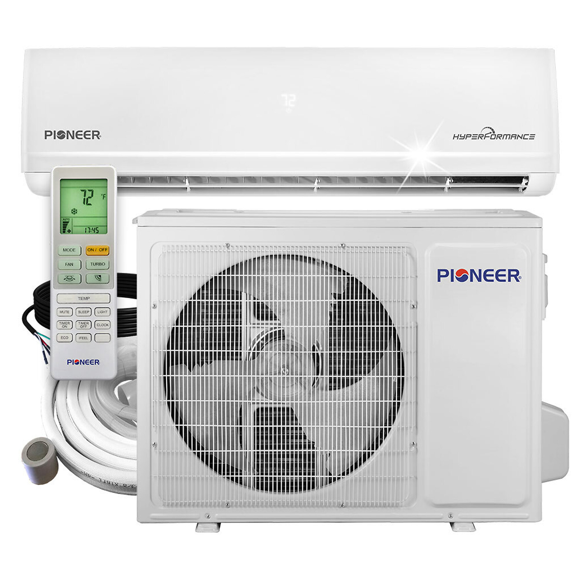 PIONEER, 18000 BTU Mini Split Inverter++ AC Hyper Heat Pump