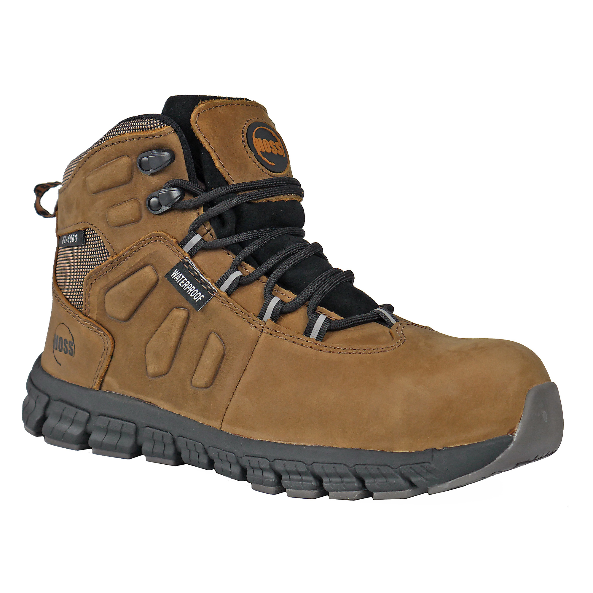 HOSS, Composite Toe, Waterproof, Leather Upper, EVA Inso, Size 9 Width ...
