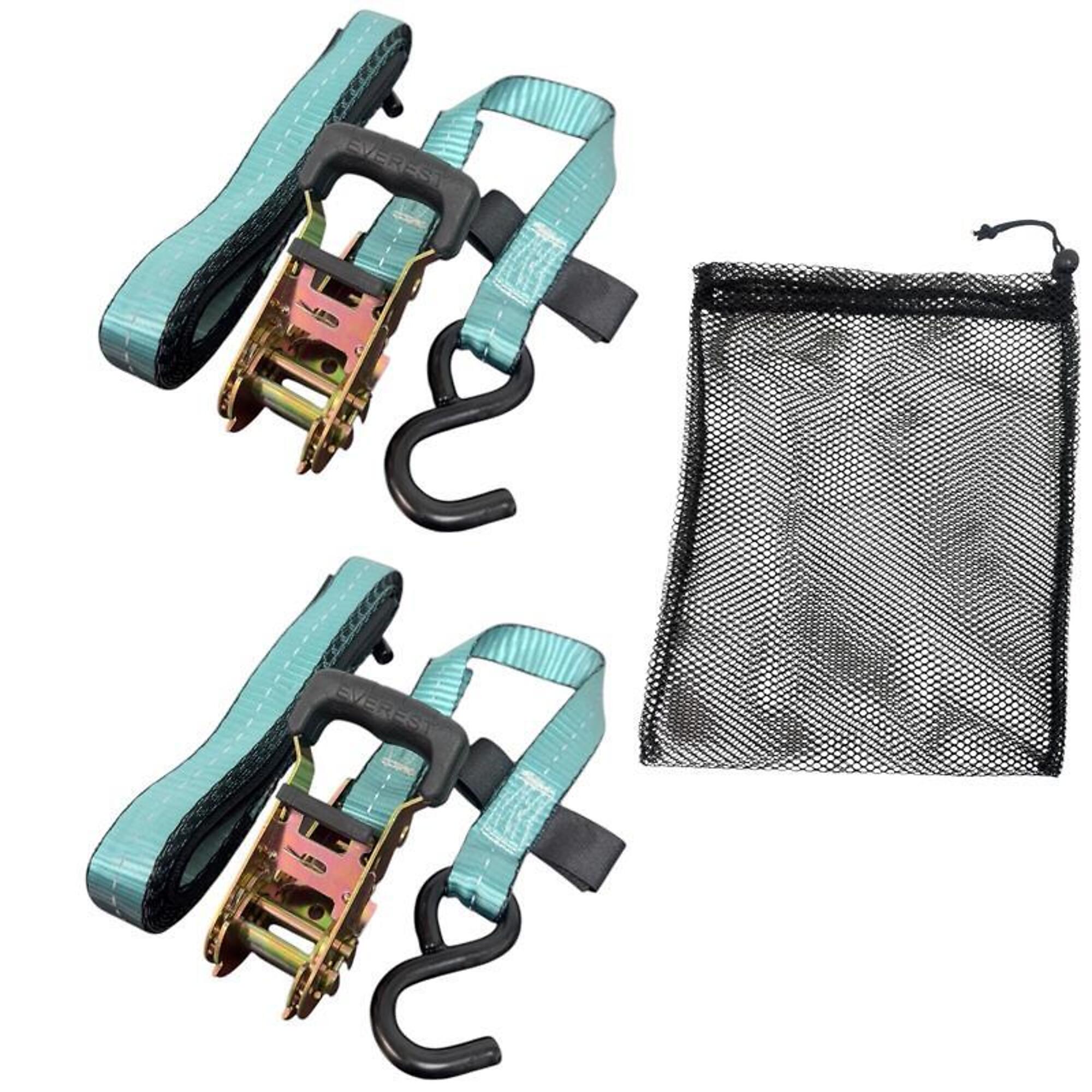 Kuma, 1in. x 15ft. HD Ratchet 2pk, 3000 Brk Strength, Working Load 1000 lb, Straps (qty.) 2 Breaking Strength 3000 lb, Model# S21155-R