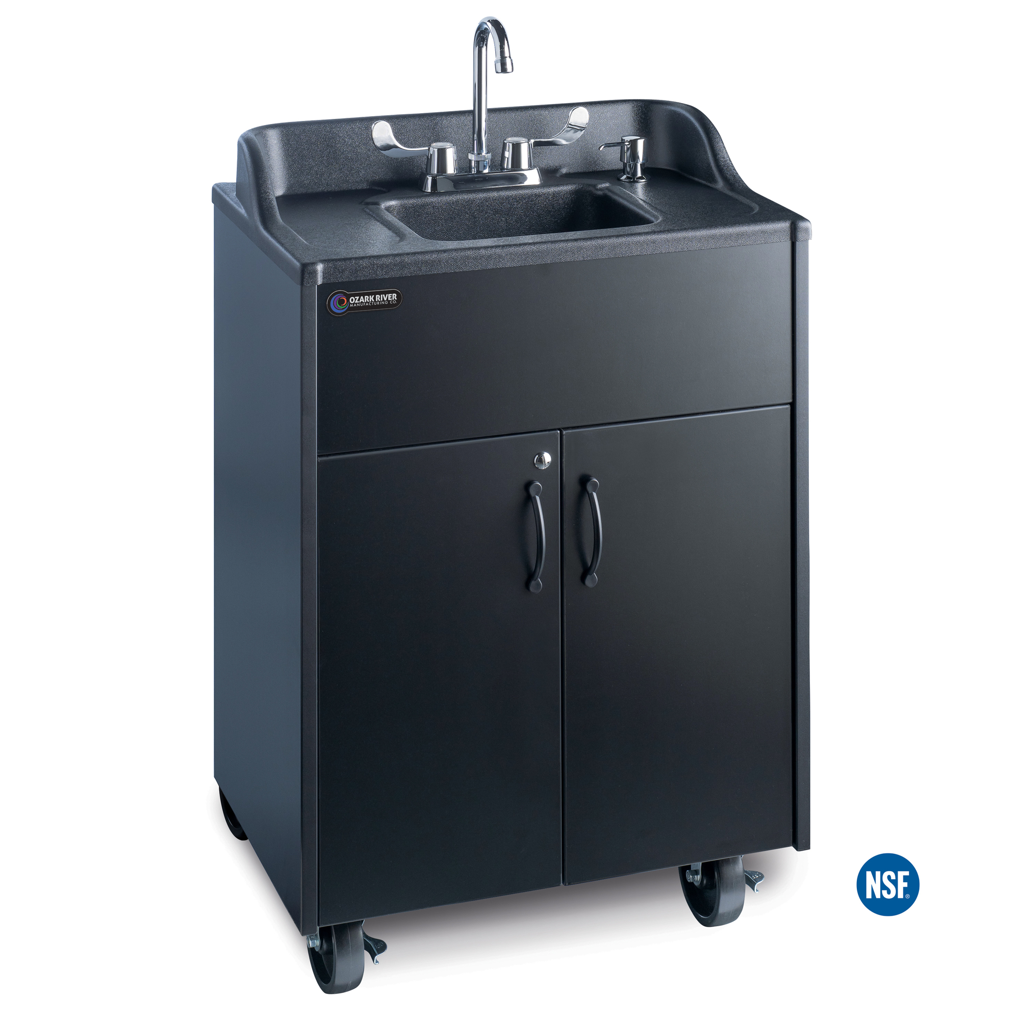 Ozark River Holdings, LLC, Portable sink, hot cold, ABS countertop/basin, Model# Premier Black