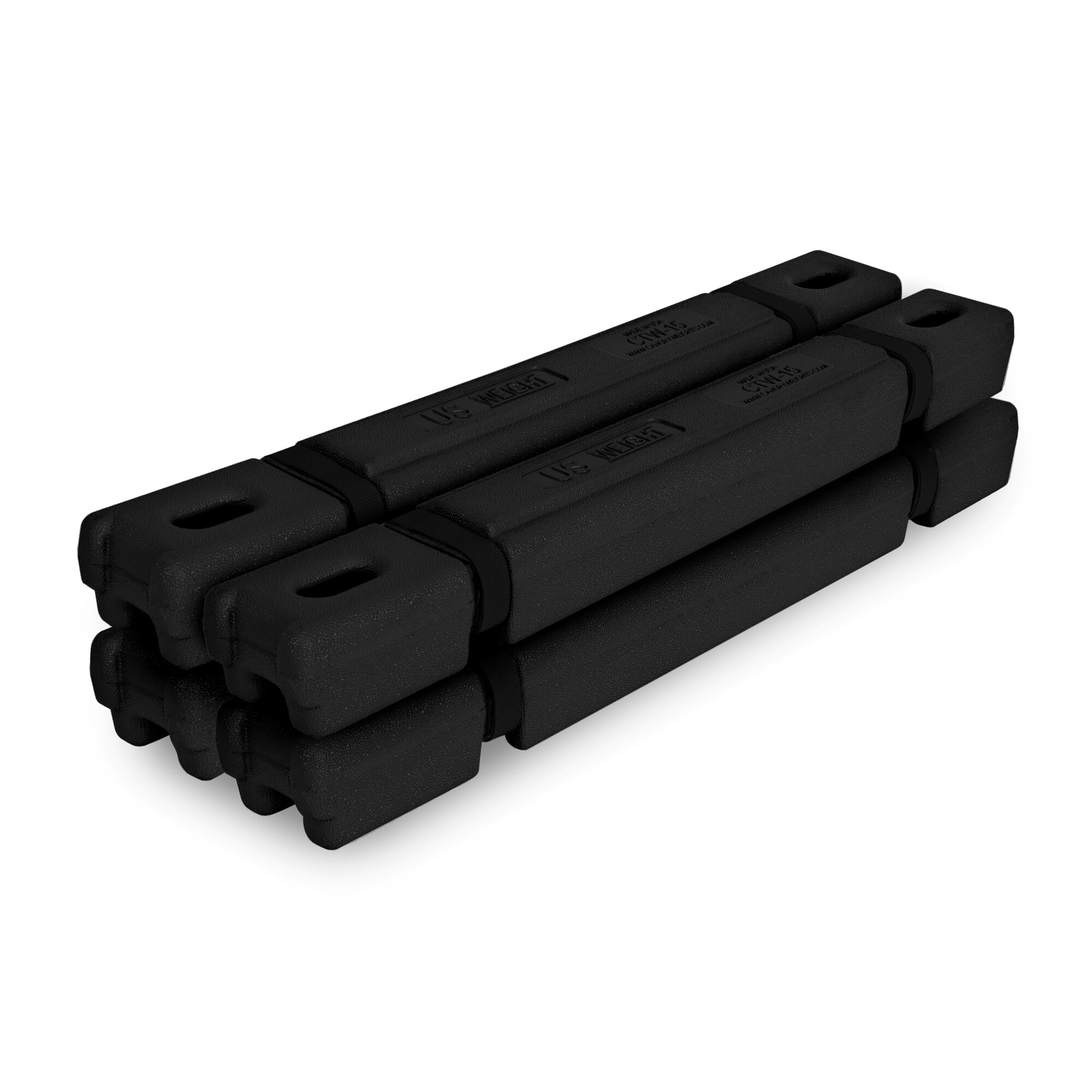 US Weight, Ingot Set of 4 15 lb Weights (Black), Included (qty.) 4 Model# U0060BLK