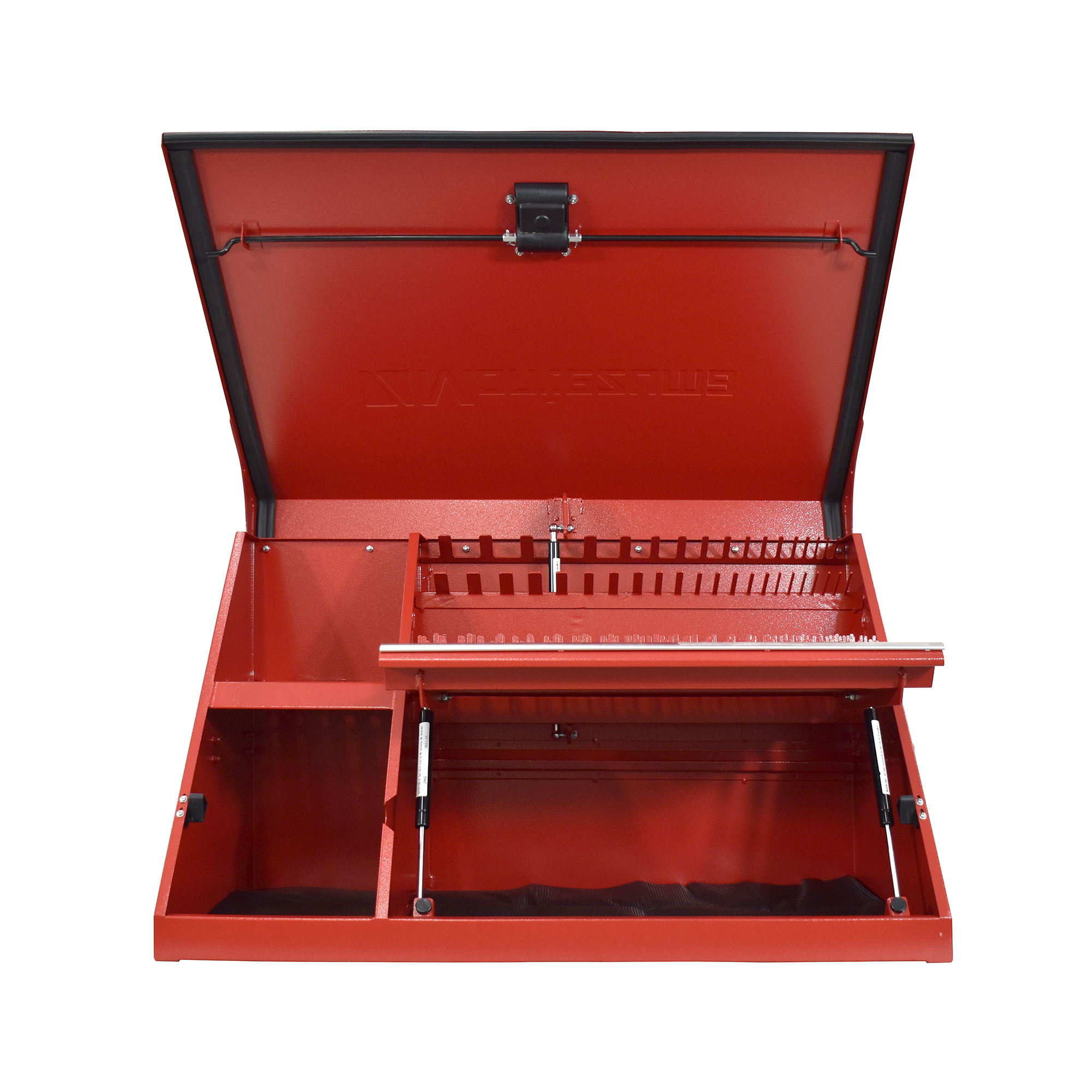 Montezuma, 36in. x 17in. Triangle Toolbox (steel, red), Width