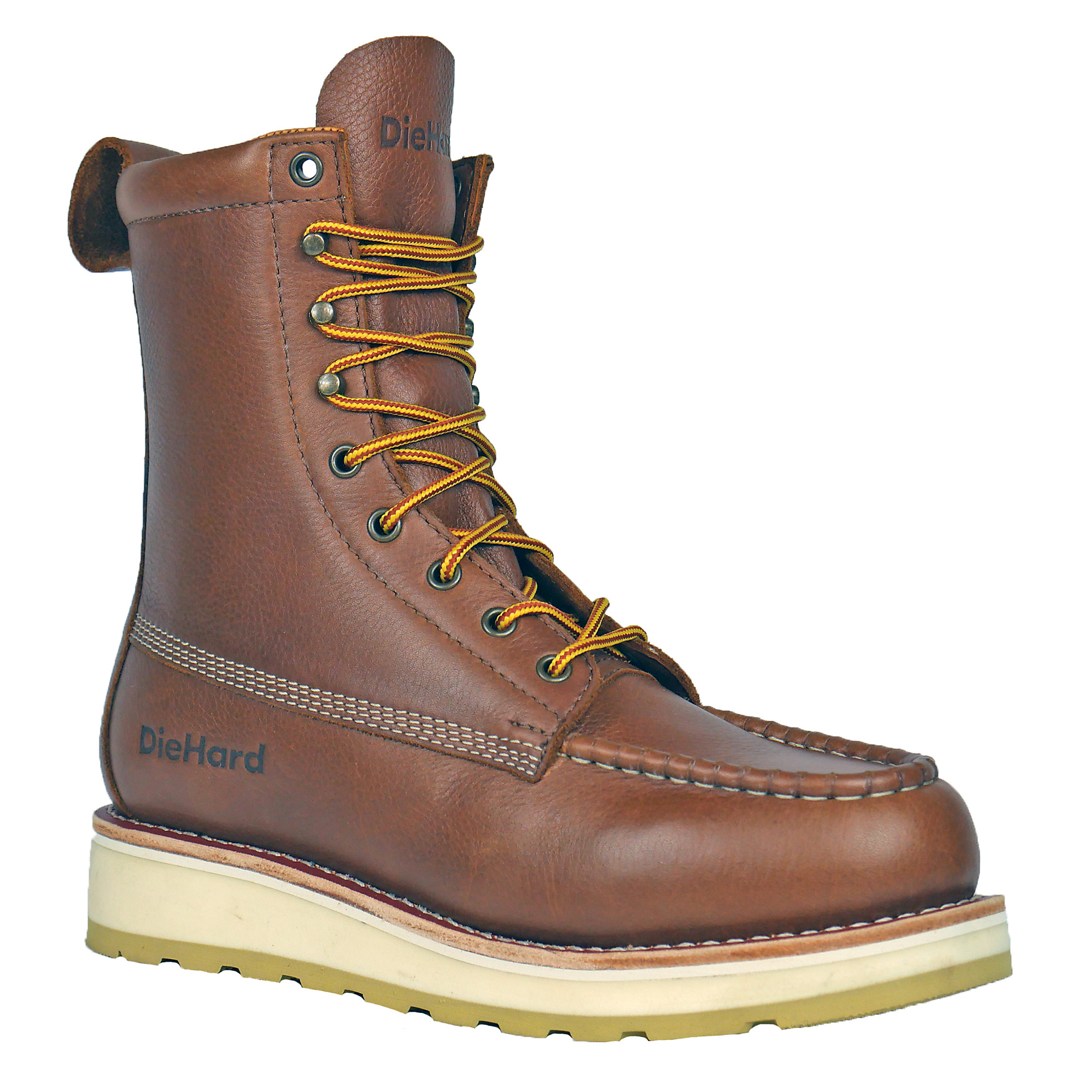 DieHard, 6in.USA Leather Upper,Cushion Footbed,Welted outsole, Size 13 Width Medium, Color Brown, Model# DH80420 13 D