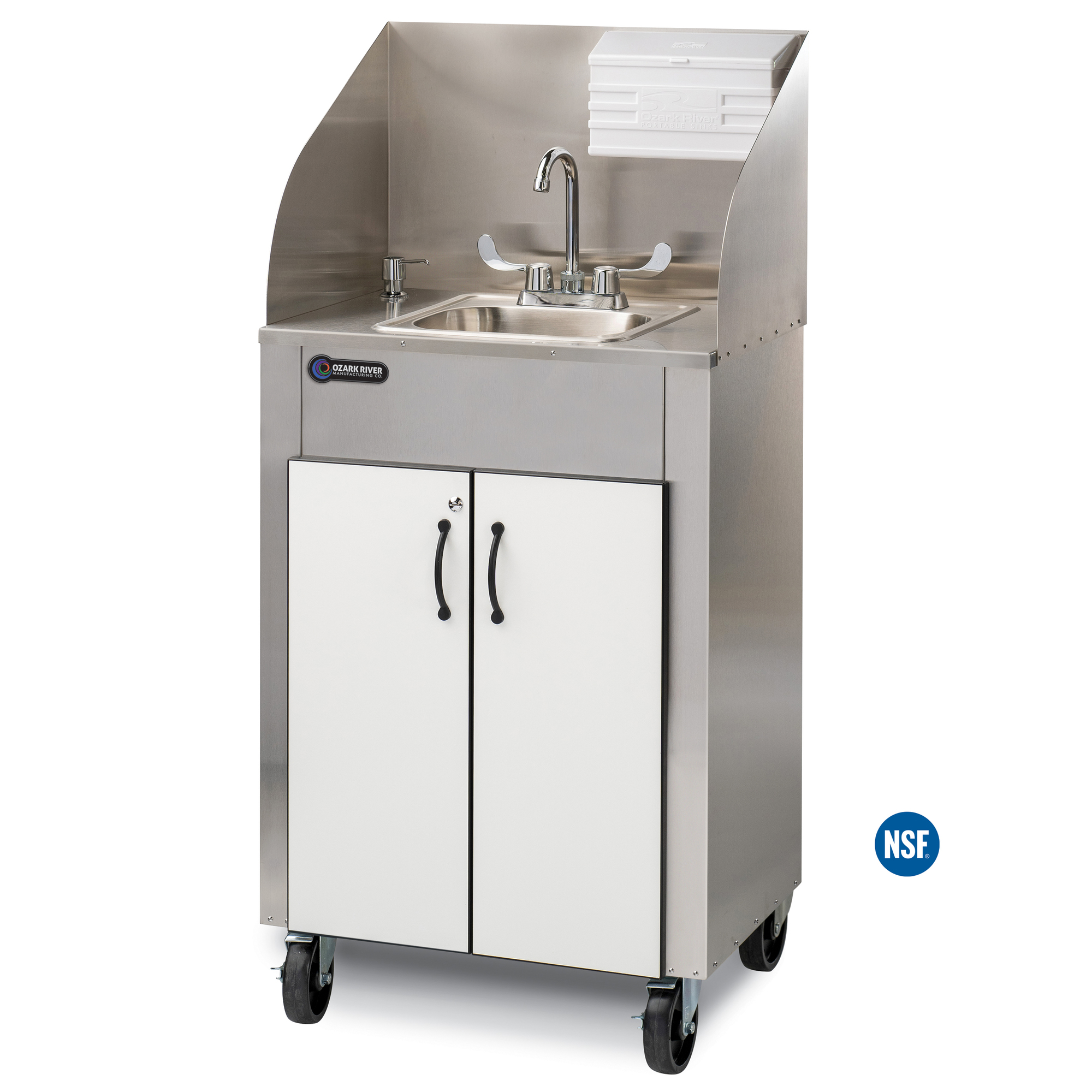 Ozark River Holdings, LLC, Portable sink, hot cold, all steel, splash grd, Model# Elite PRO 1