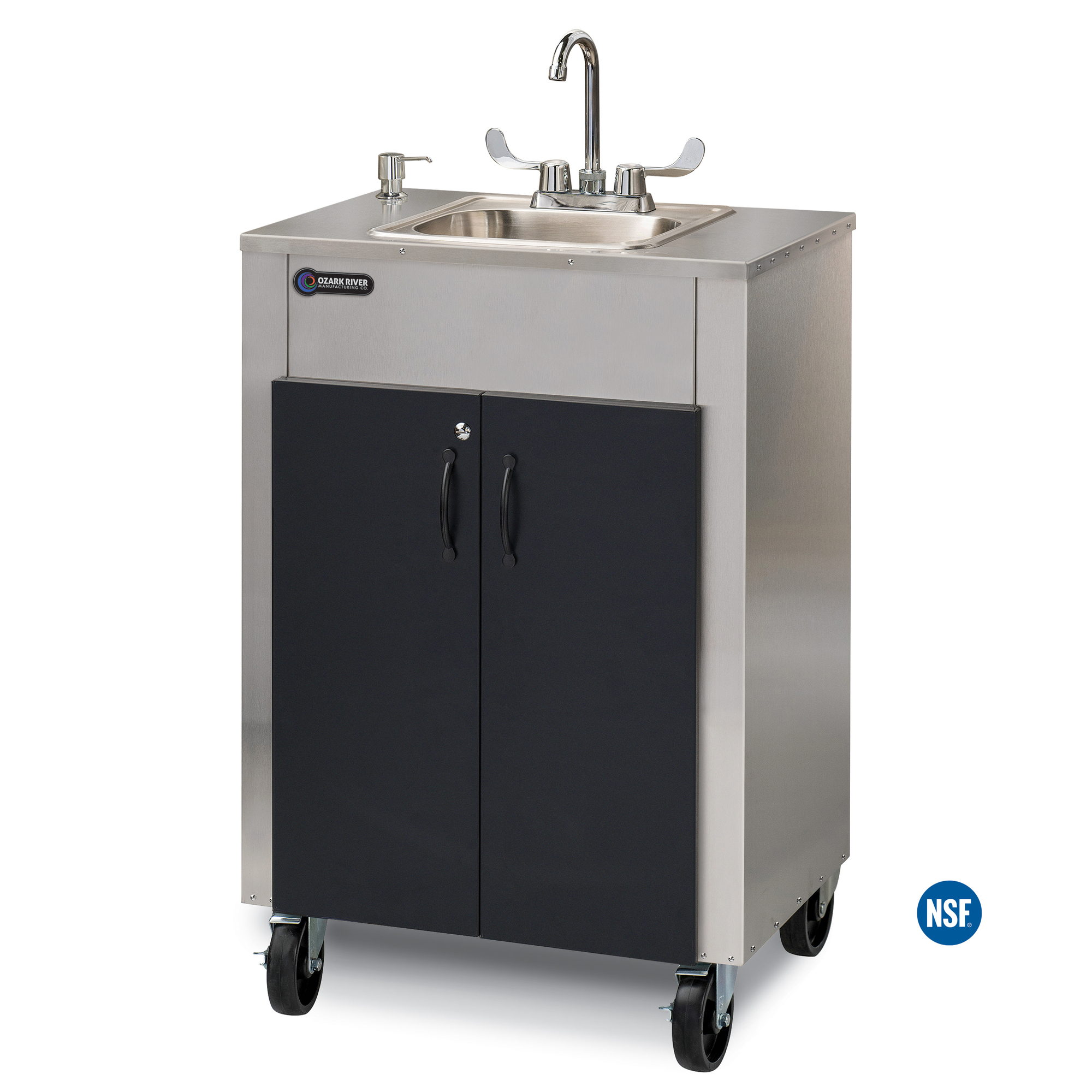 Ozark River Holdings, LLC, Portable sink, hot cold, all steel, Model# Elite LS 1