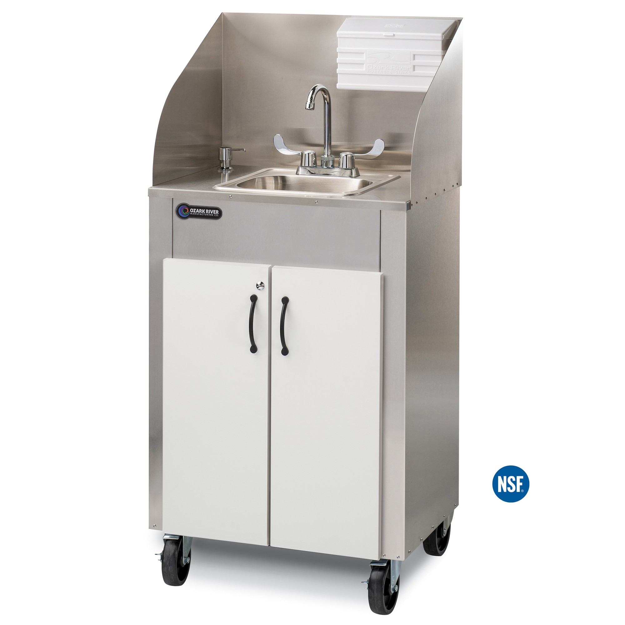 Ozark River Holdings, LLC, Portable sink, hot cold, all steel, splash grd, Model# Elite PRO 1