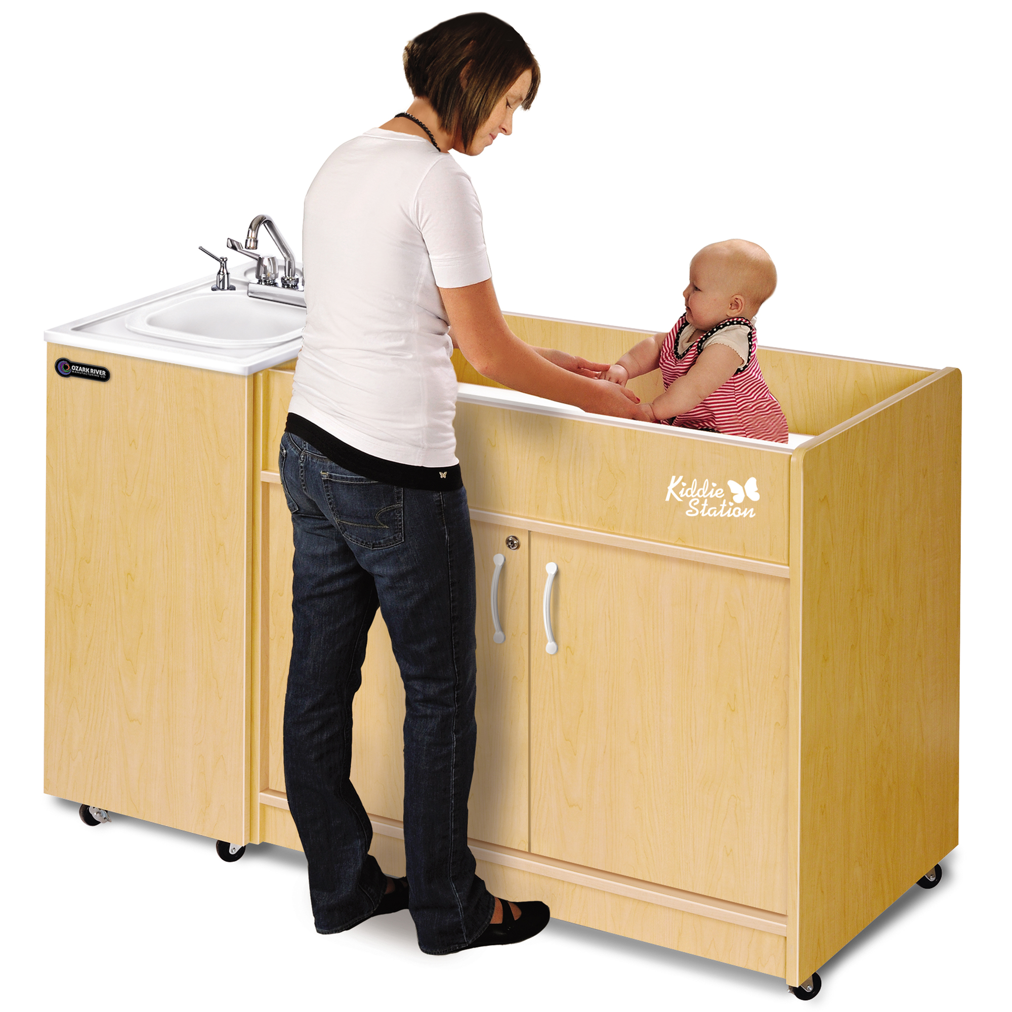 Ozark River Holdings, LLC, Portable sink, changing table, ABS top/basin, Model# Kiddie Station