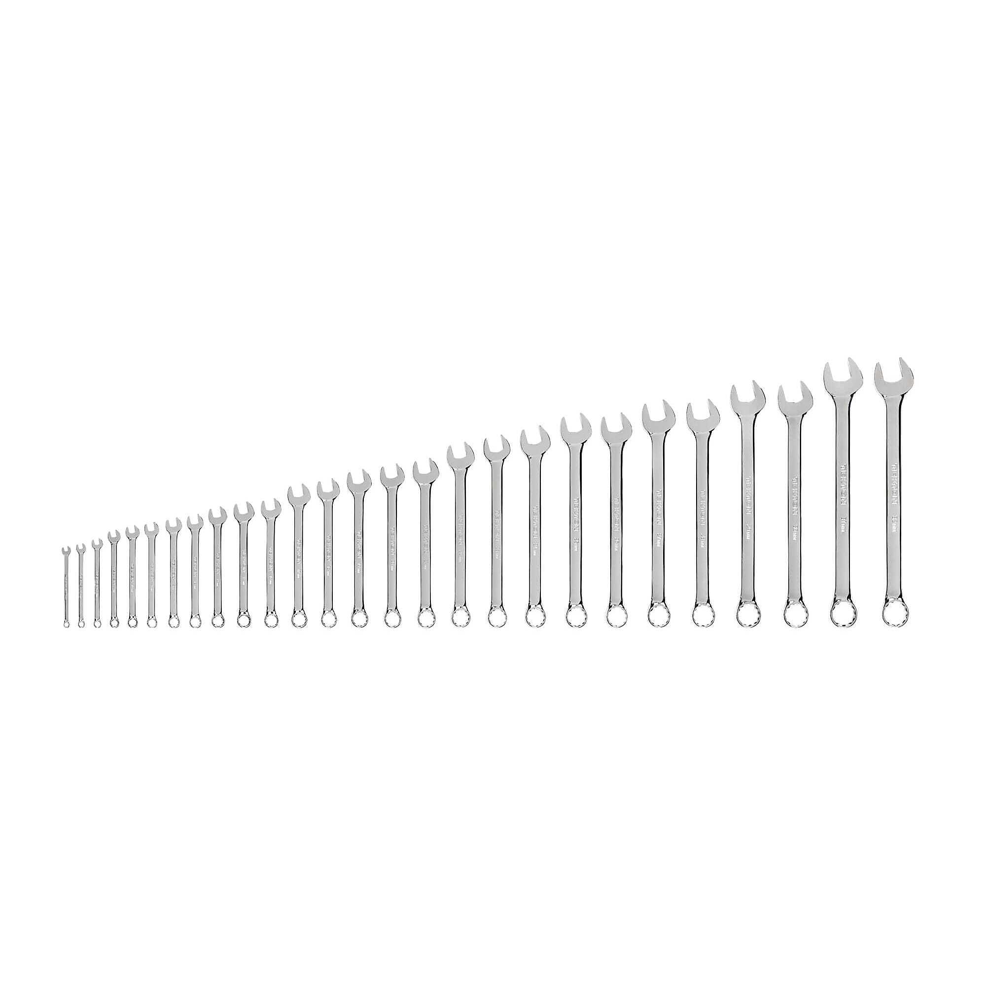 TEKTON Combination Wrench Set, 27-Piece (6-32 mm) | WCB90204