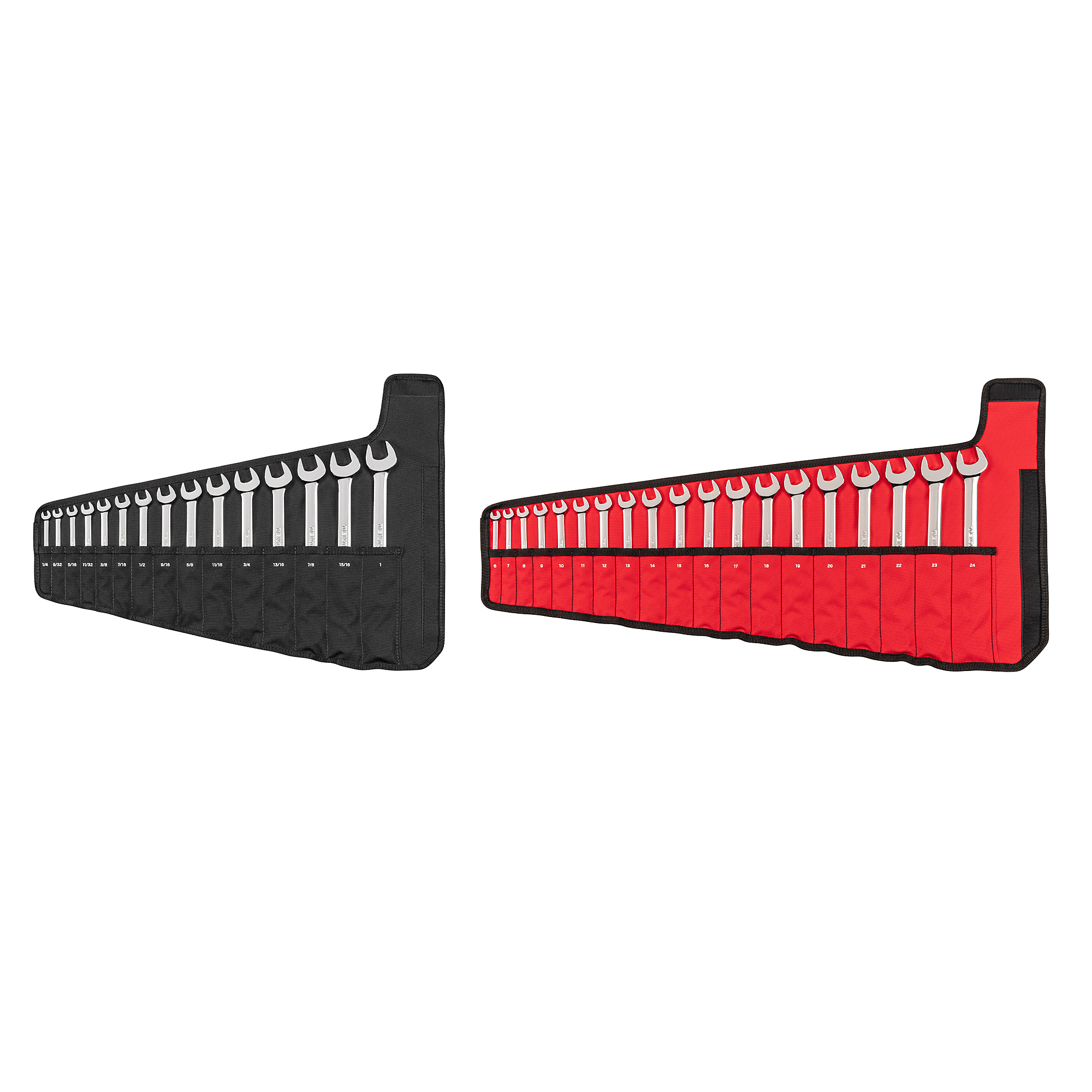 TEKTON Combination Wrench Set with Rolls, 34-Piece (1/4 - 1 in., 6 - 24 mm) | WCB94302