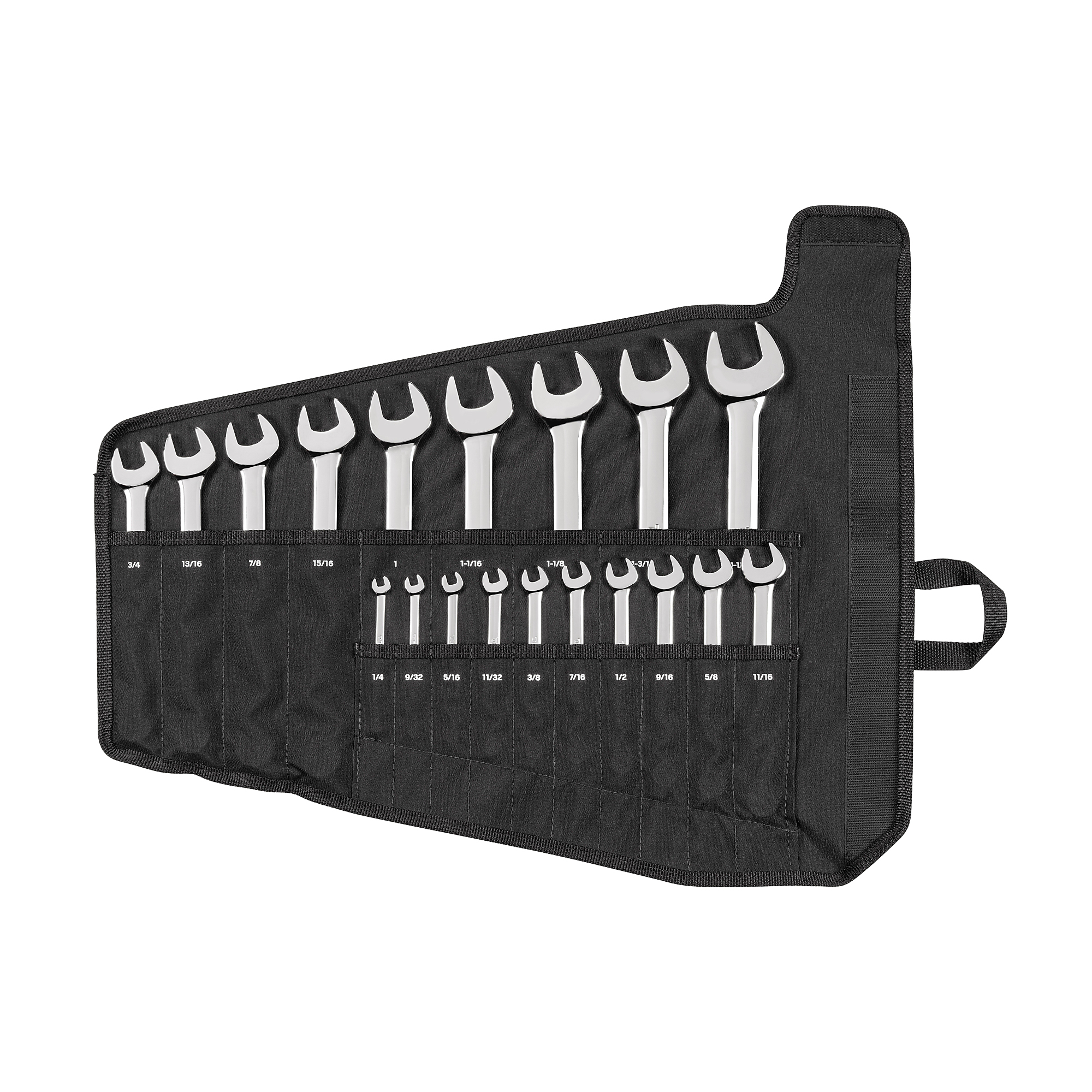 TEKTON Combination Wrench Set with Roll, 19-Piece (1/4 - 1-1/4 in.) | WCB94103