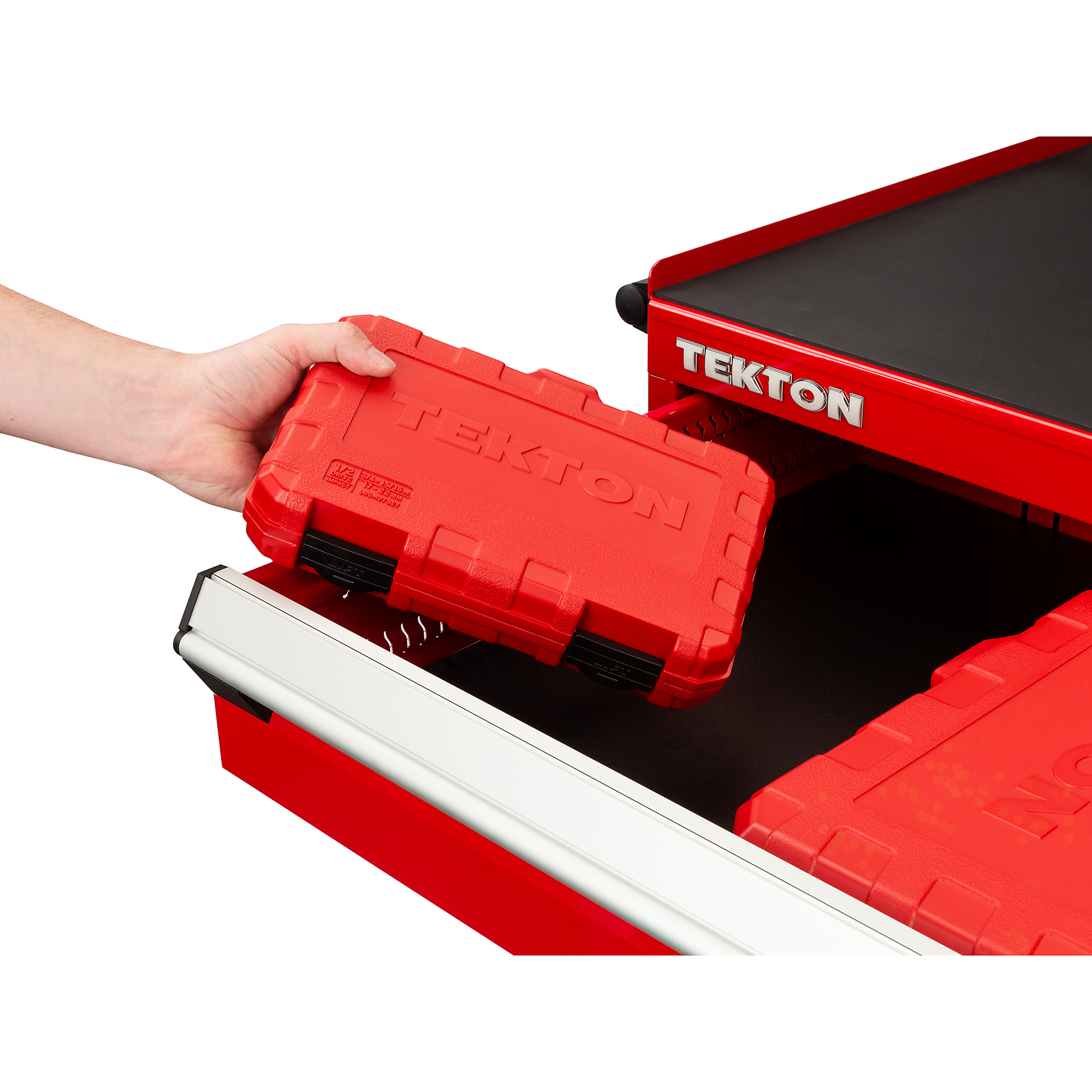 TEKTON 1/2 Inch Drive Deep Impact Lug Nut Socket Set with Case, 9