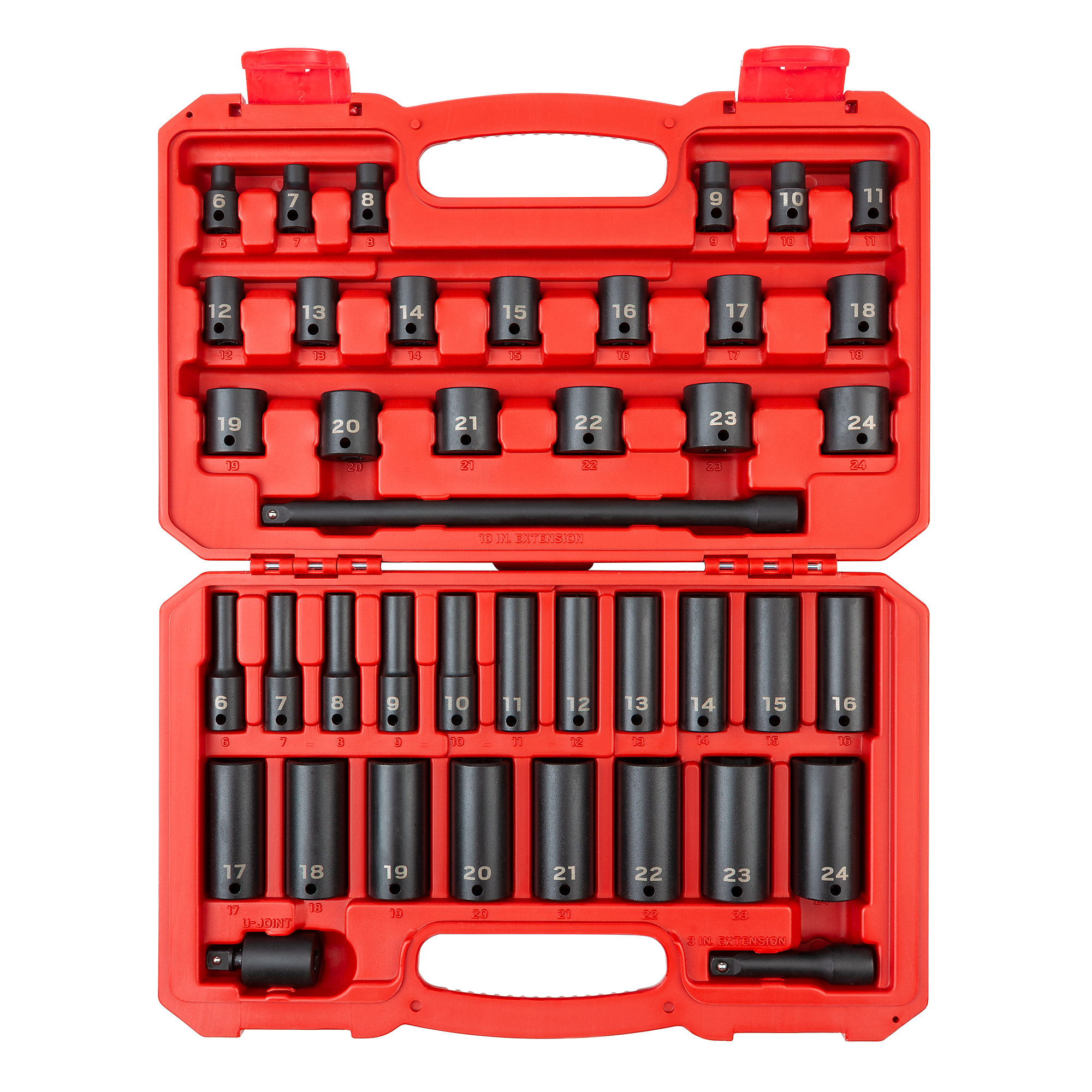 Tekton 41-Pc. 3/8in. Drive 6-Point Impact Socket Set - High-Visibility ...