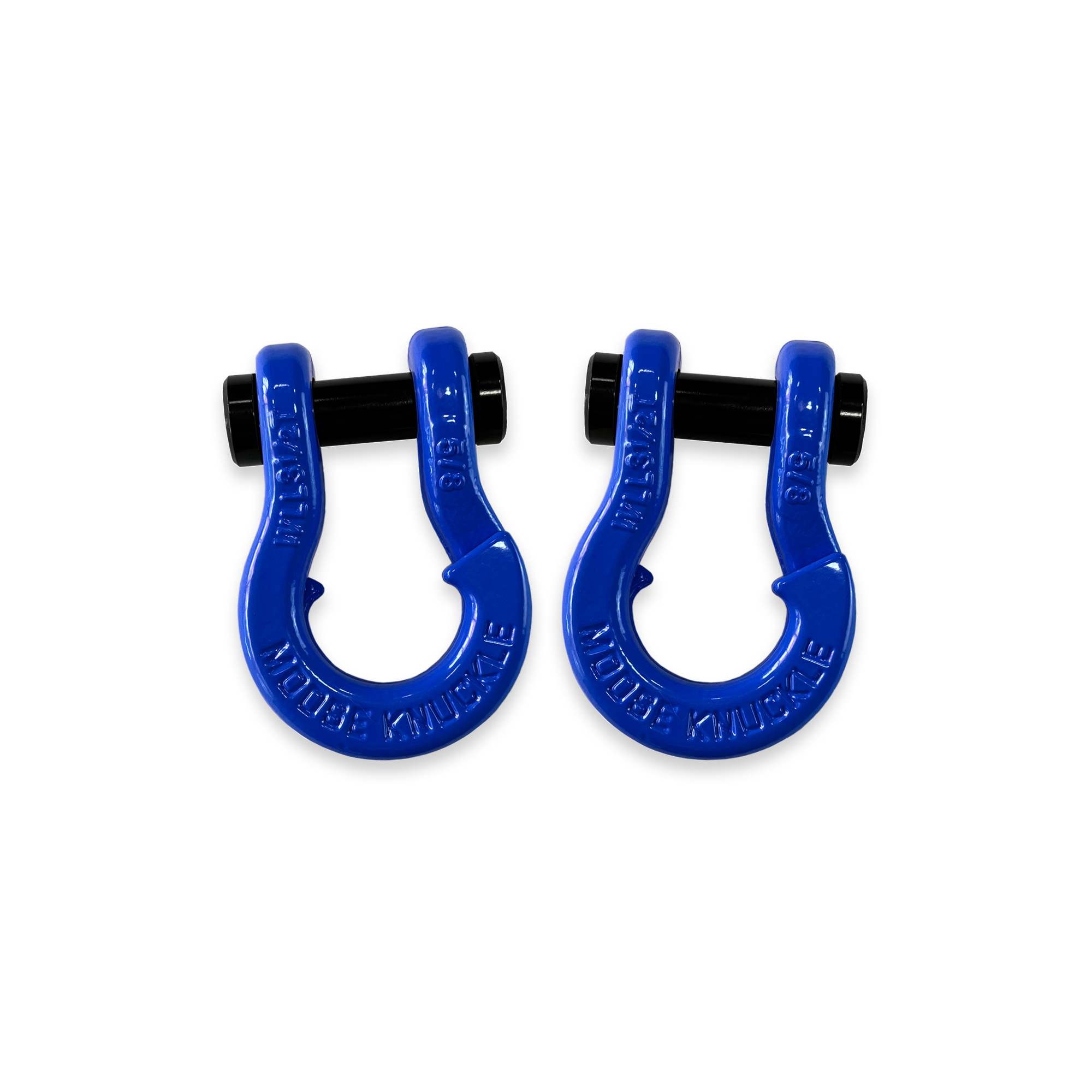 Moose Knuckle Offroad, 5/8 Recovery Split Shackle Blue Balls / Blue Balls, Working Load Limit 7000 lb, Model# FN000025-066