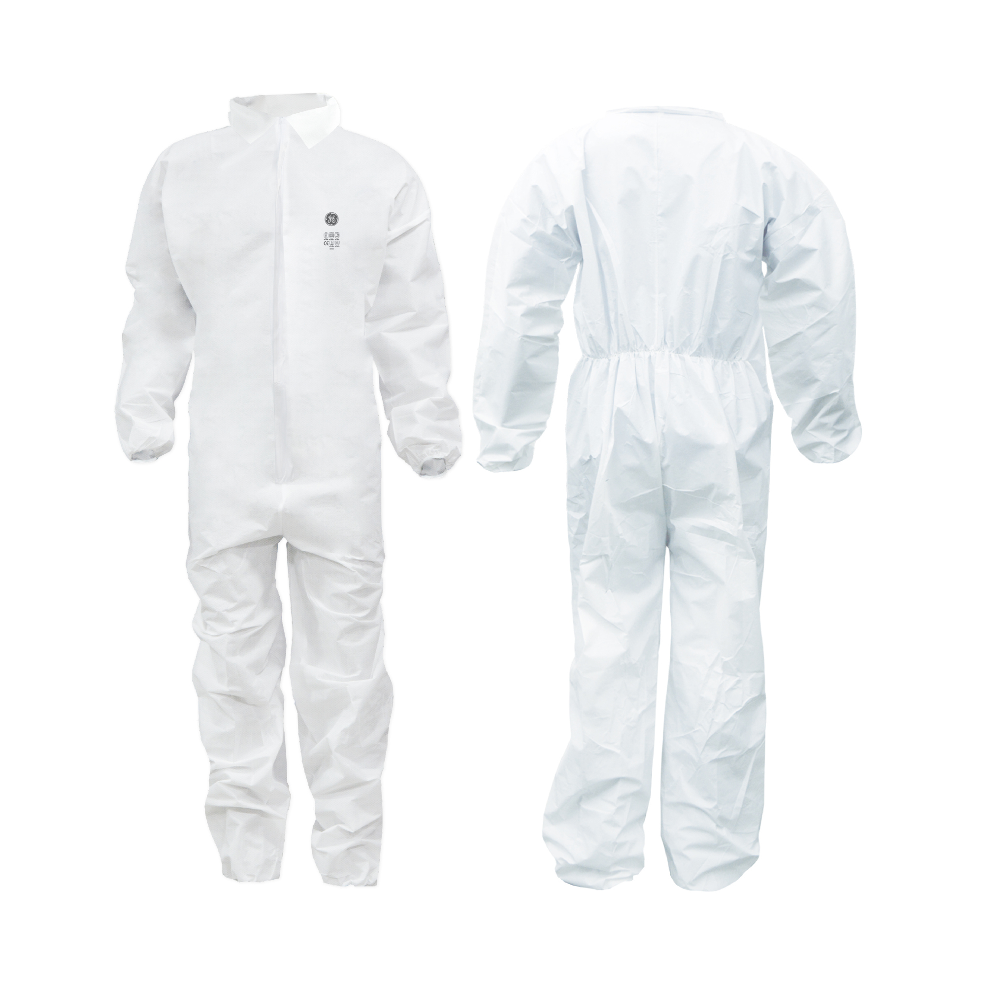 General Electric SMS Protective Coverall, w/ElasticWaist&Collar M