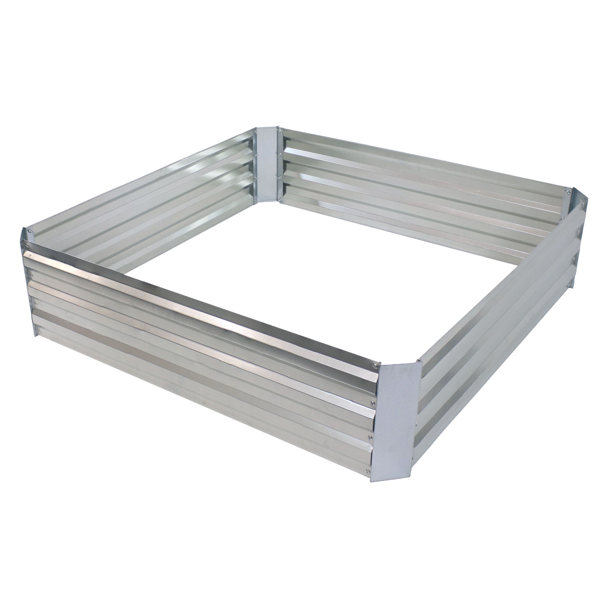 Sunnydaze Decor, Square Steel Garden Bed - Silver, Material Steel, Model# NPH-632