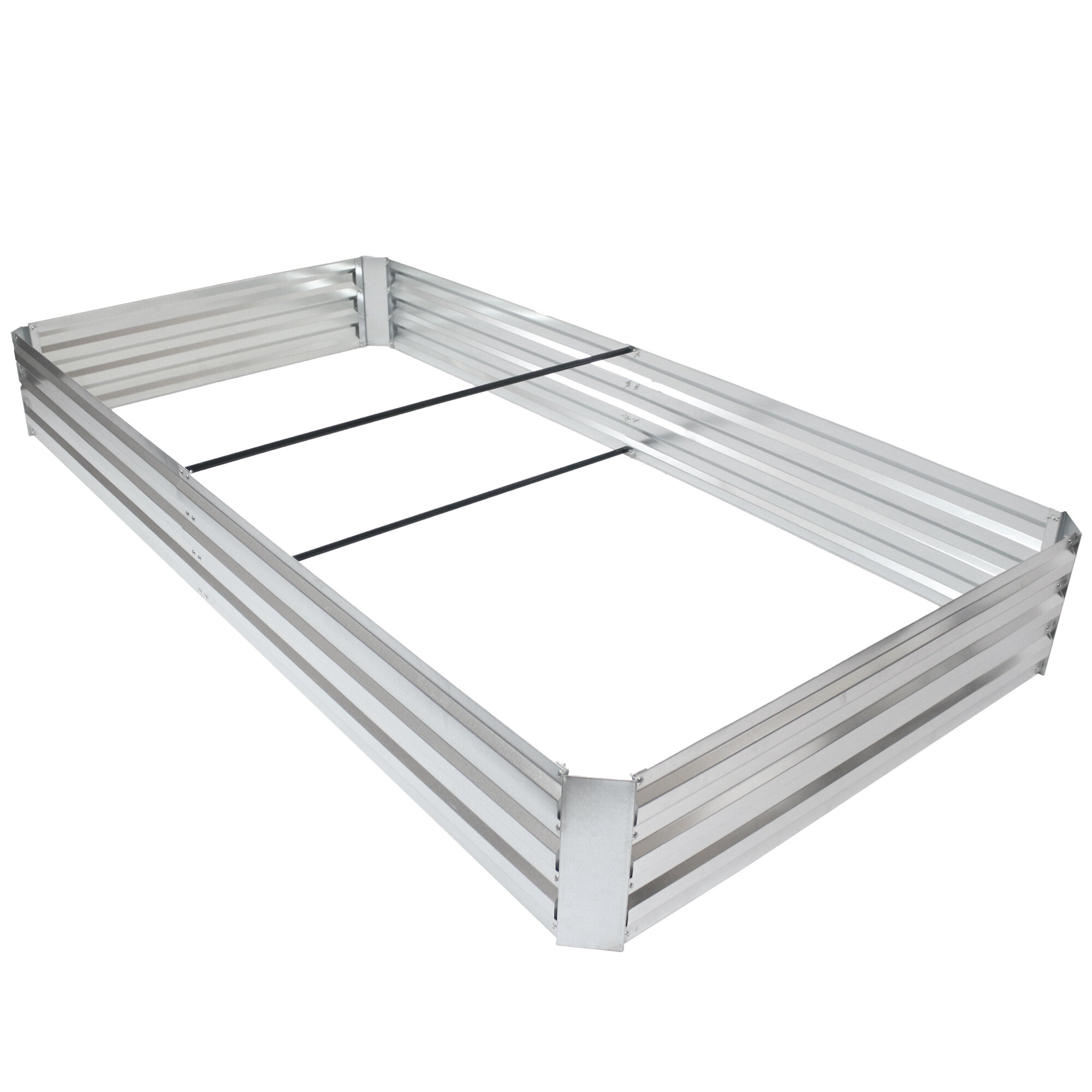 Sunnydaze Decor, Steel Garden Bed - 4ft. x 8ft. - Gray, Material Steel, Model# NPH-656