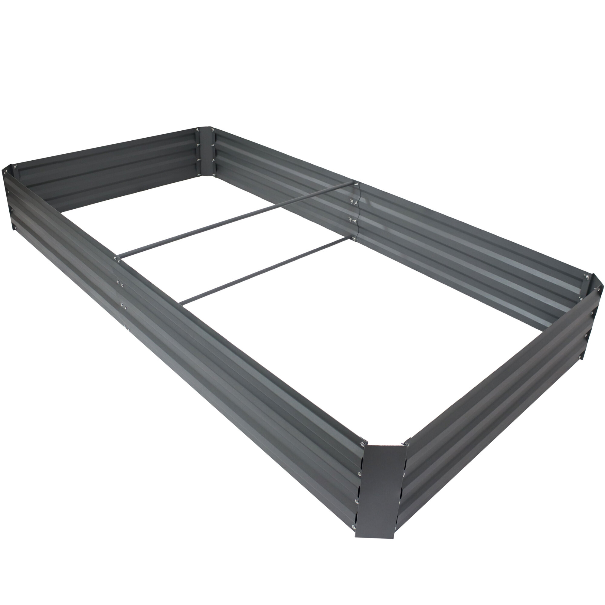 Sunnydaze Decor, Steel Garden Bed - 4ft. x 8ft. - Silver, Material Steel, Model# NPH-663