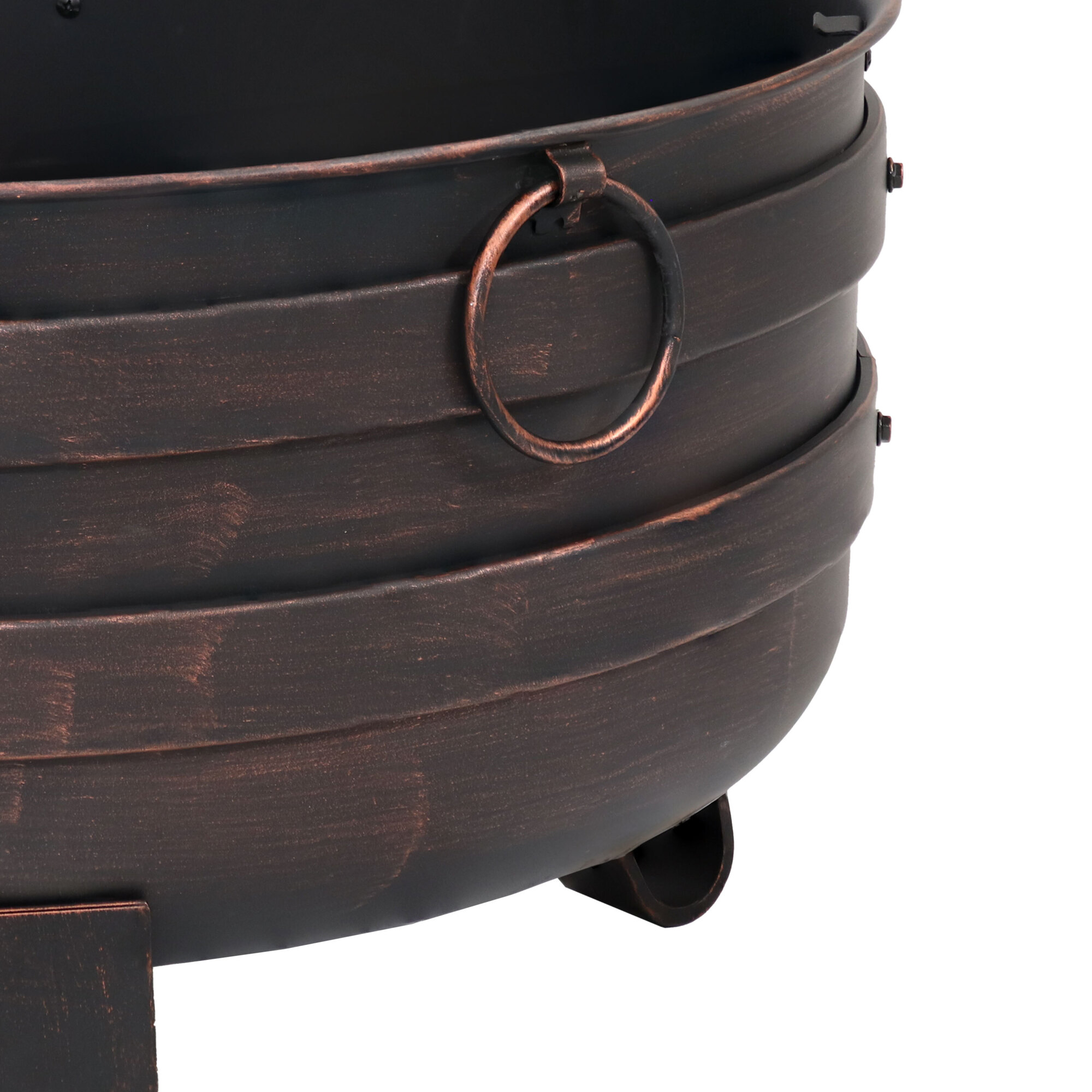 24 Inch Cauldron Sunnydaze Decor, 24in. Steel Cauldron Fire Pit - Bronze, Diameter 24 in ...