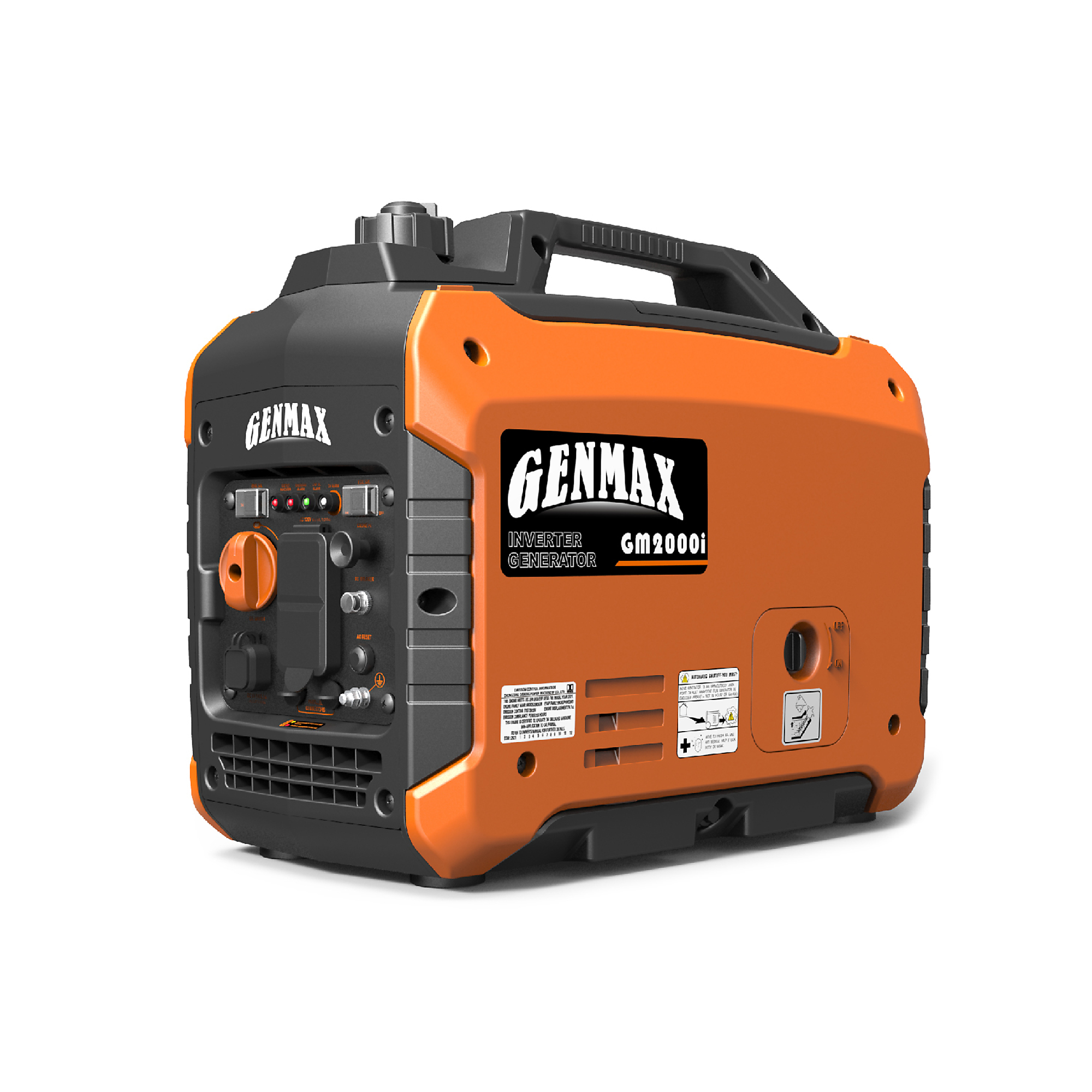 GENMAX, Portable Inverter Generator, 2000w, Surge Watts 2000 Voltage 120 Model# GM2000i