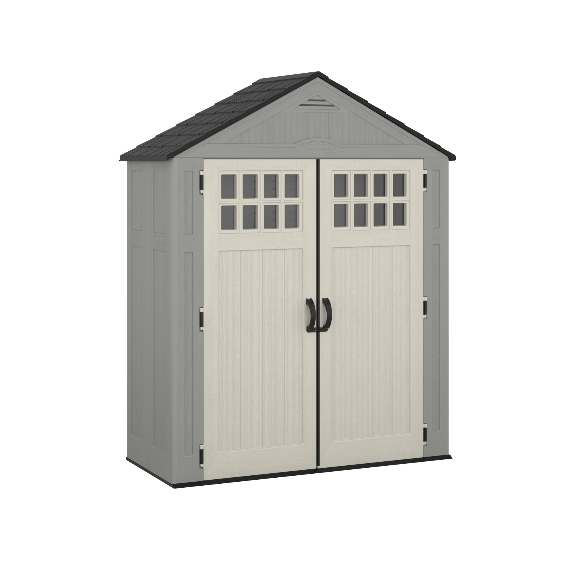Suncast Compact Everett Storage Shed, 7.73ft.H, Resin, Model# BMS6312D