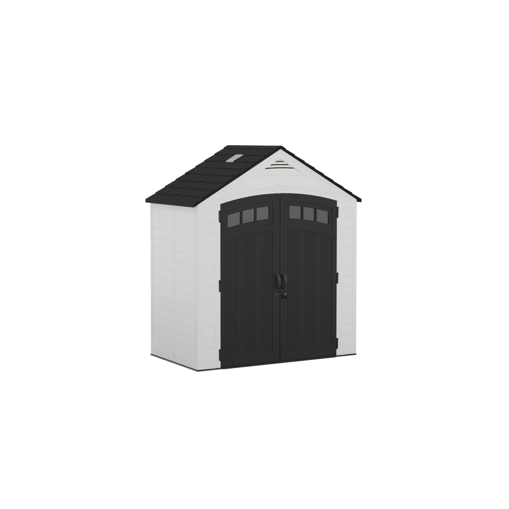 Suncast Vista Storage Shed - 7ft. x 4ft., Resin, Double Doors, Lockable, Model# BMS7405D